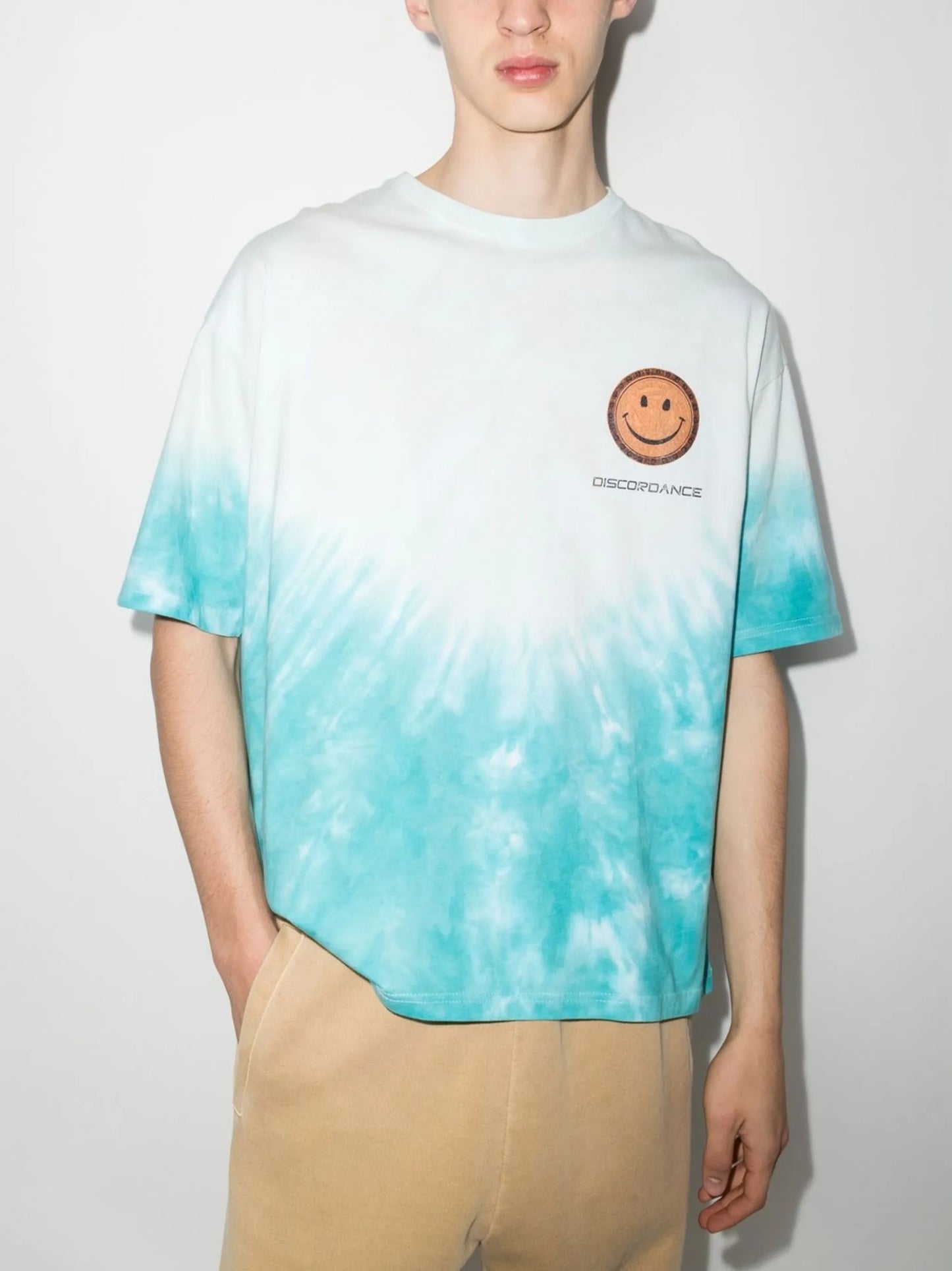 hand-dyed graphic-print T-shirt