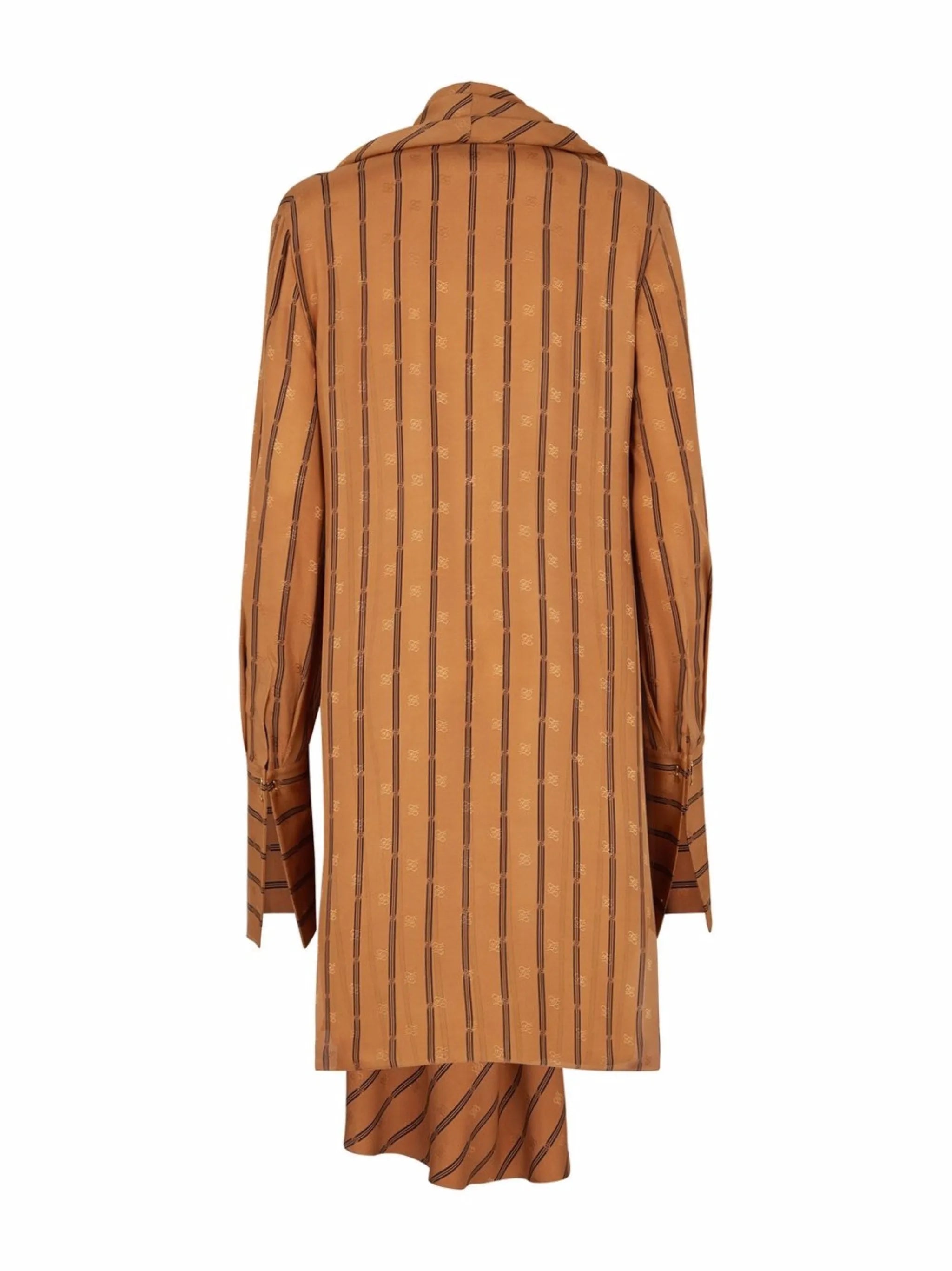 Karligraphy striped silk dress