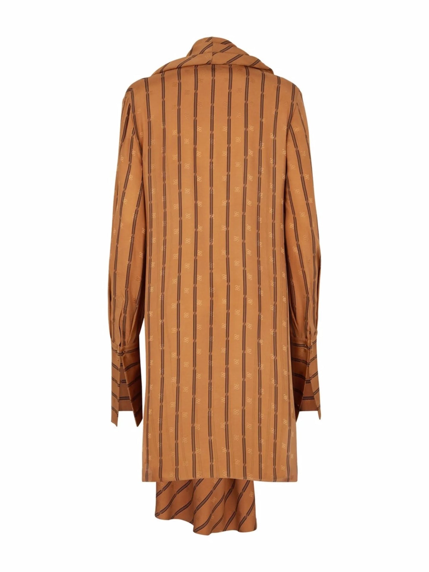 Karligraphy striped silk dress