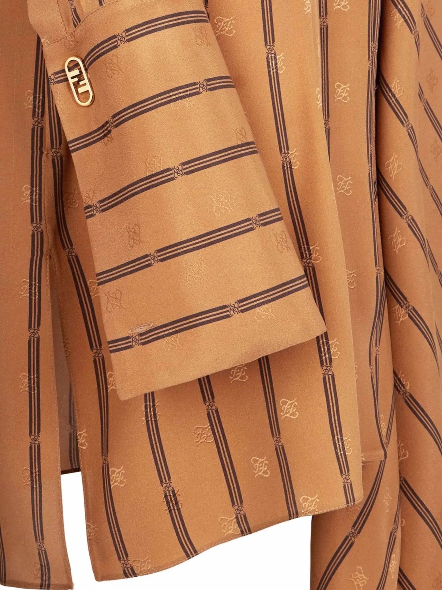 Karligraphy striped silk dress