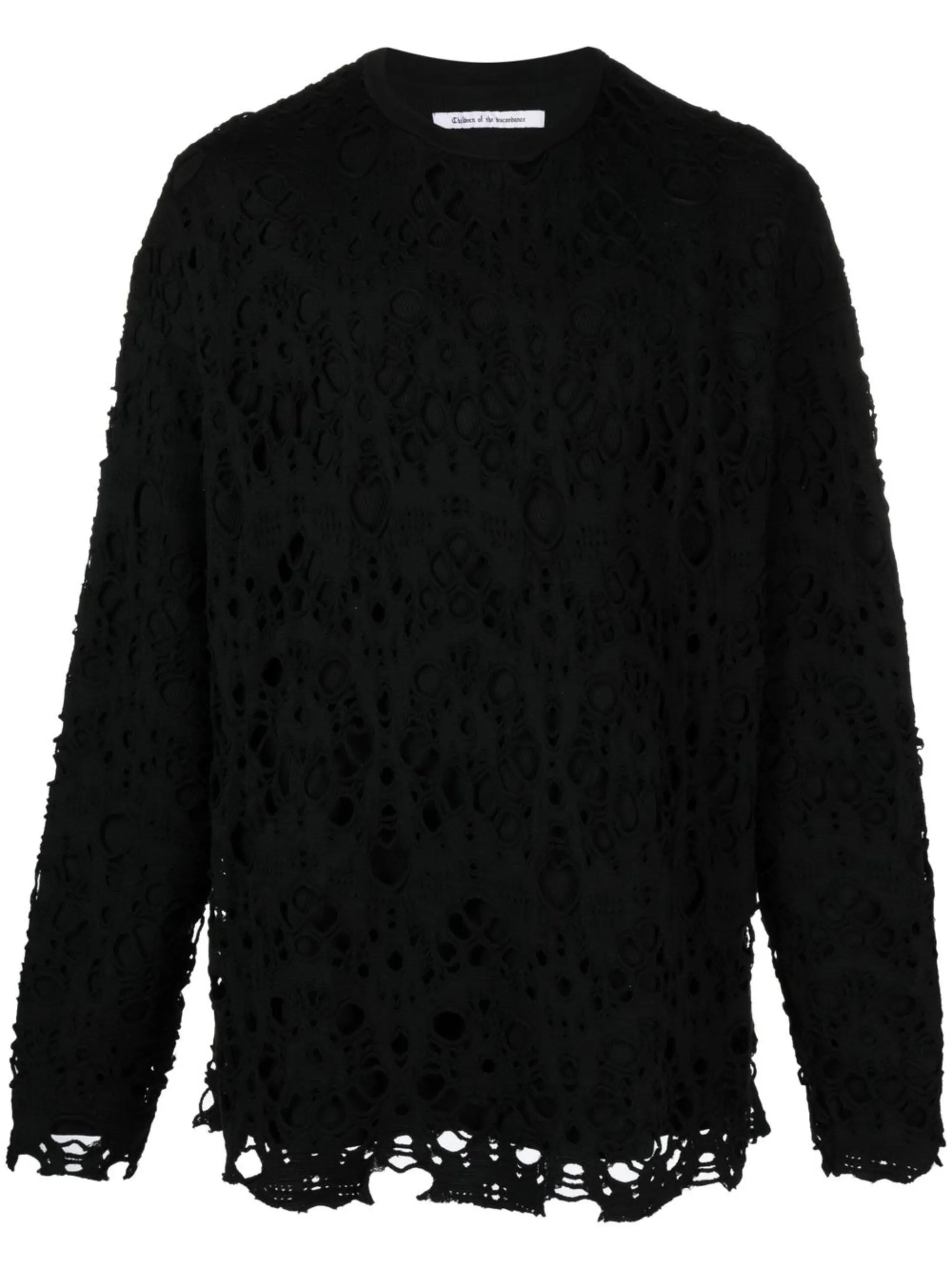 spider-layer knit crewneck sweatshirt