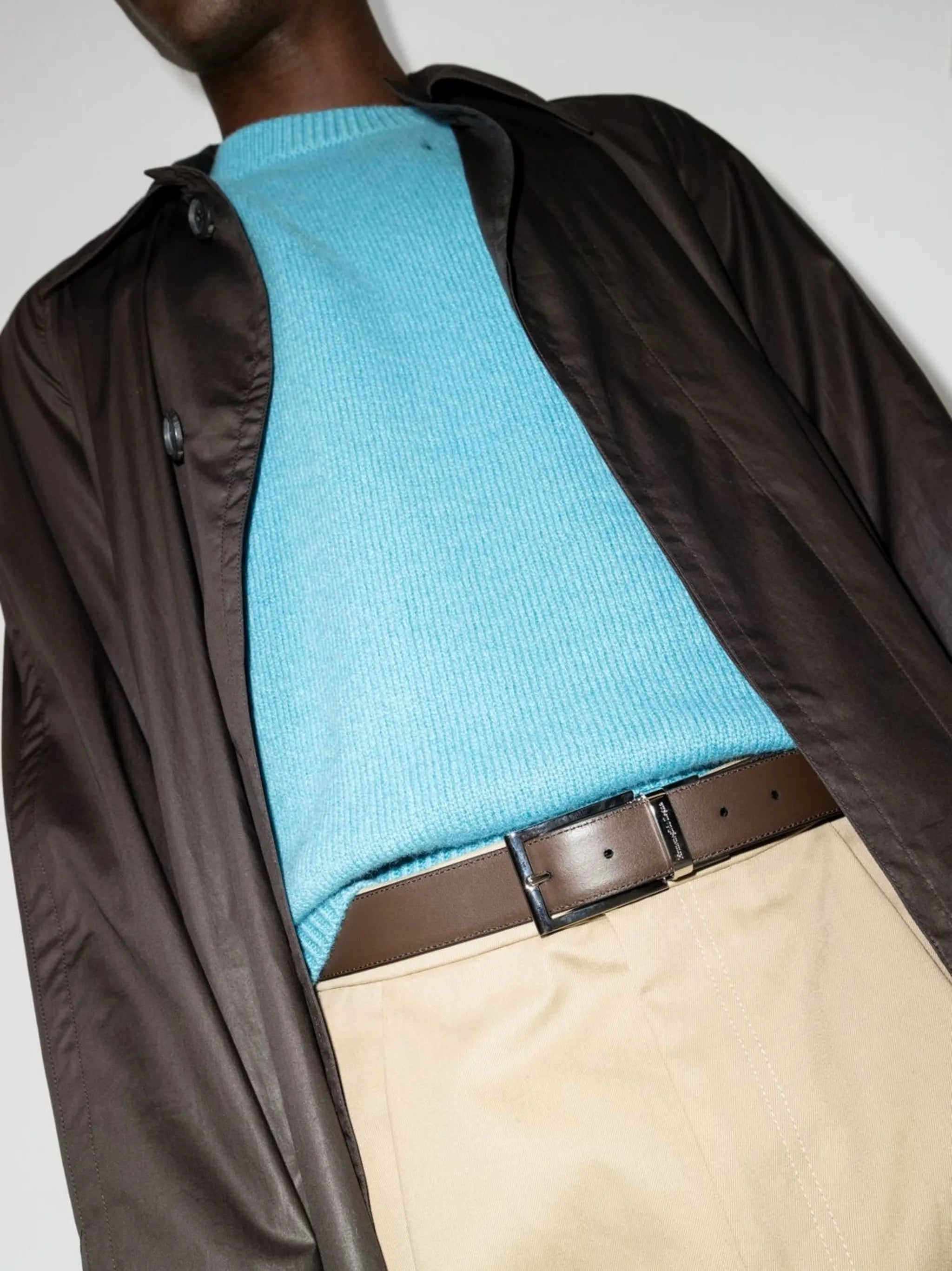 reversible buckle leather belt