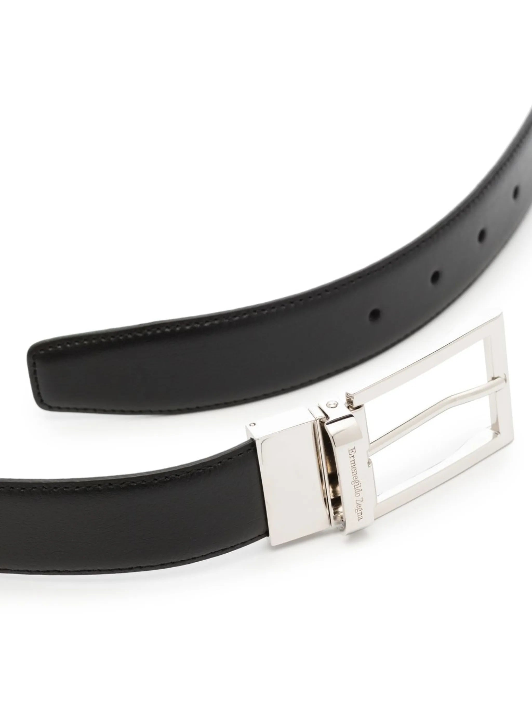 reversible buckle leather belt