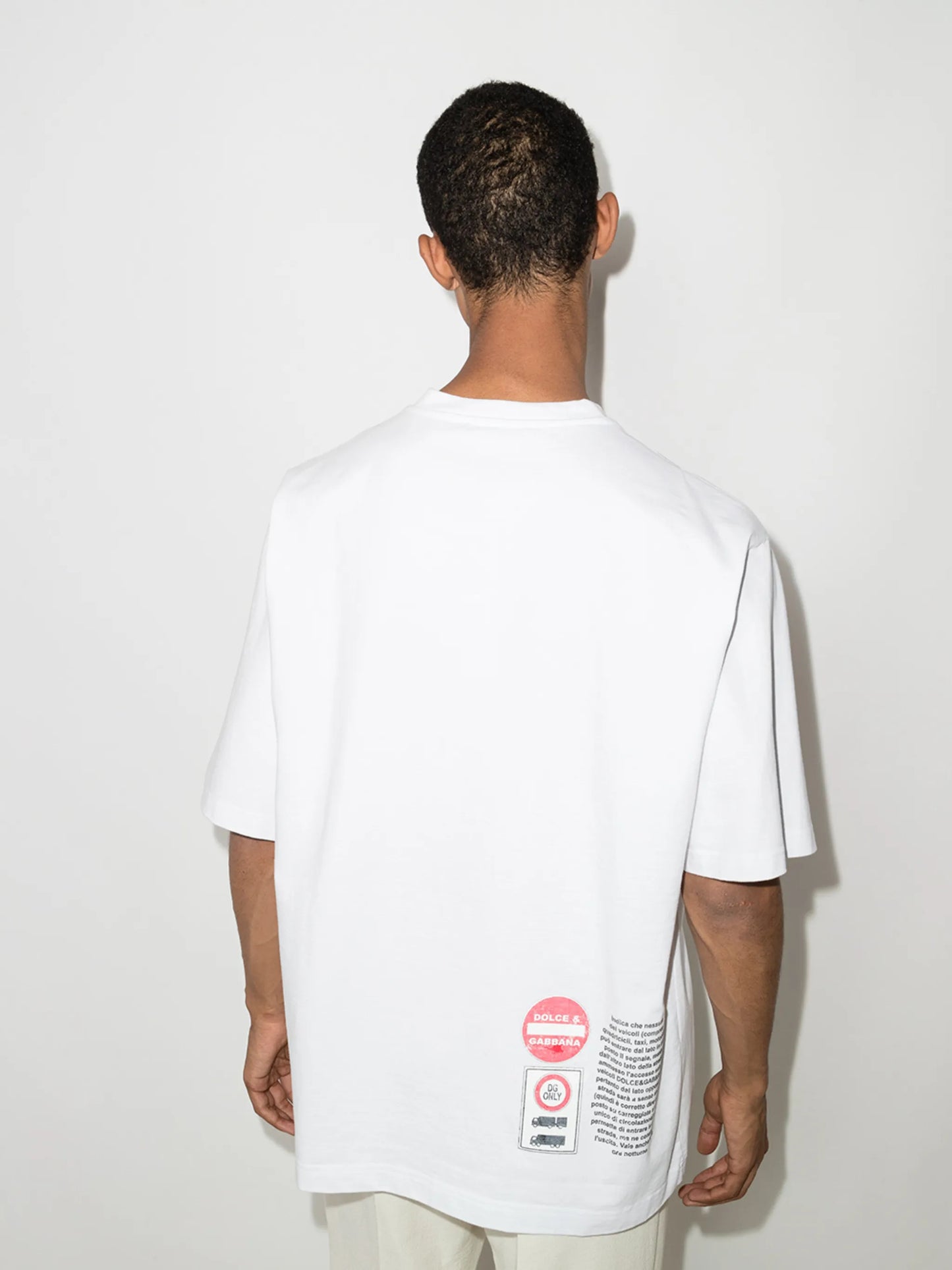 road-sign print T-shirt