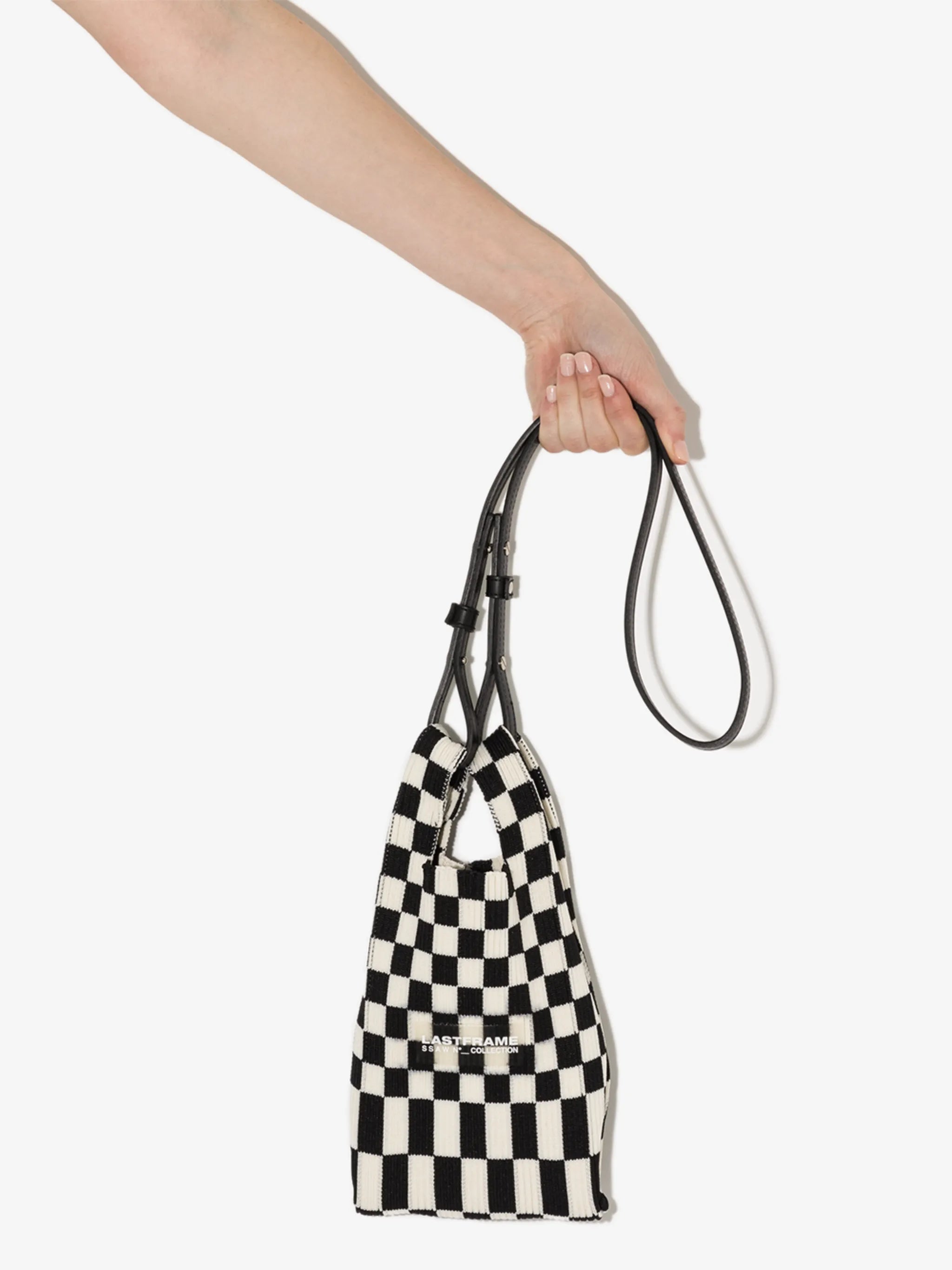 Market Ichimatsu mini tote bag