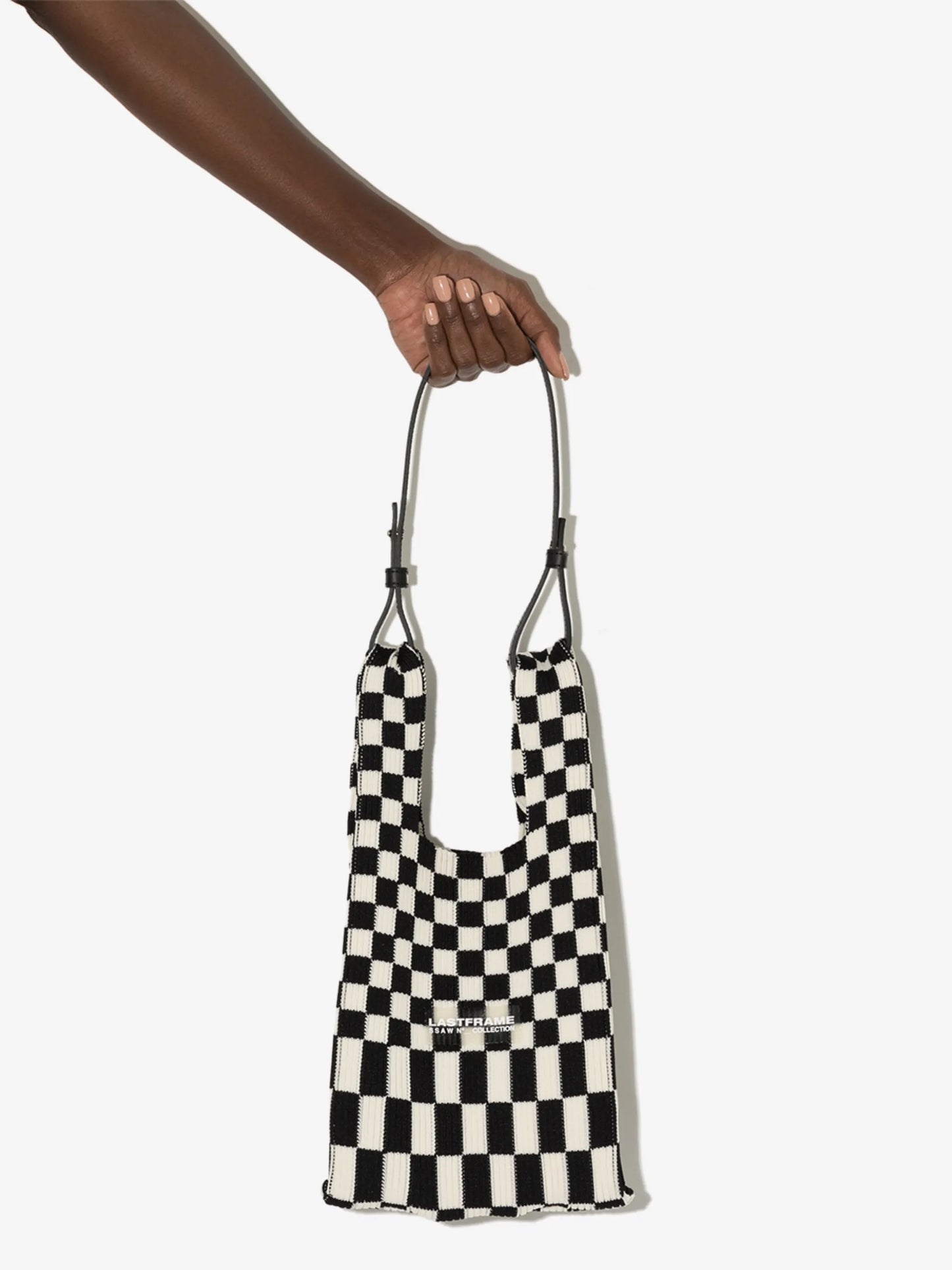 Ichimatsu check-pattern tote bag