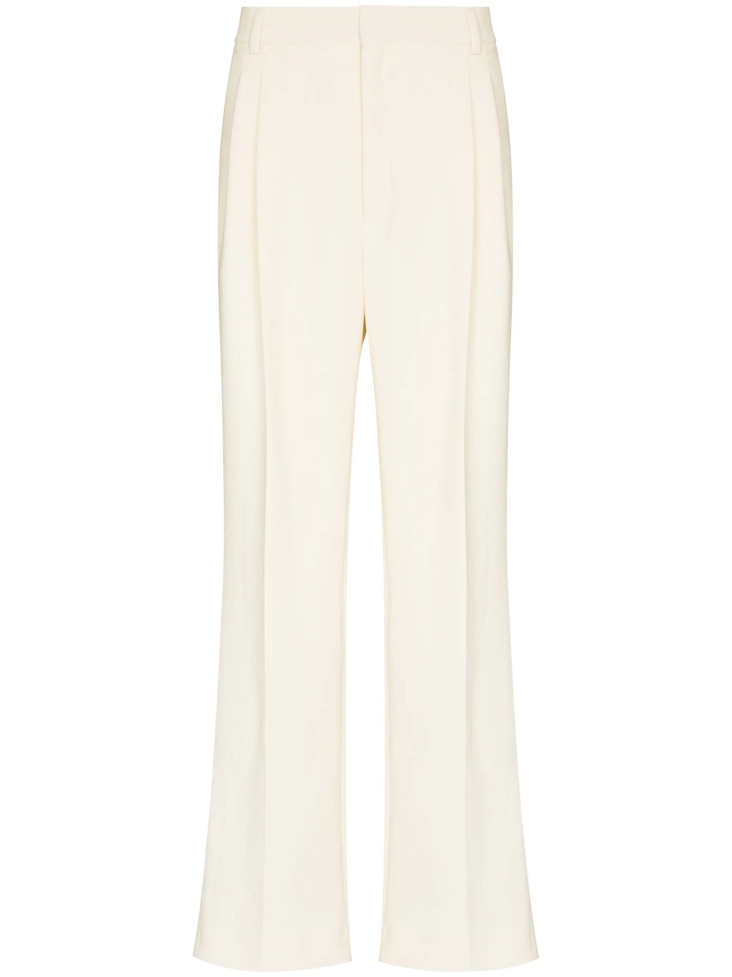 pleated high-waisted trousers