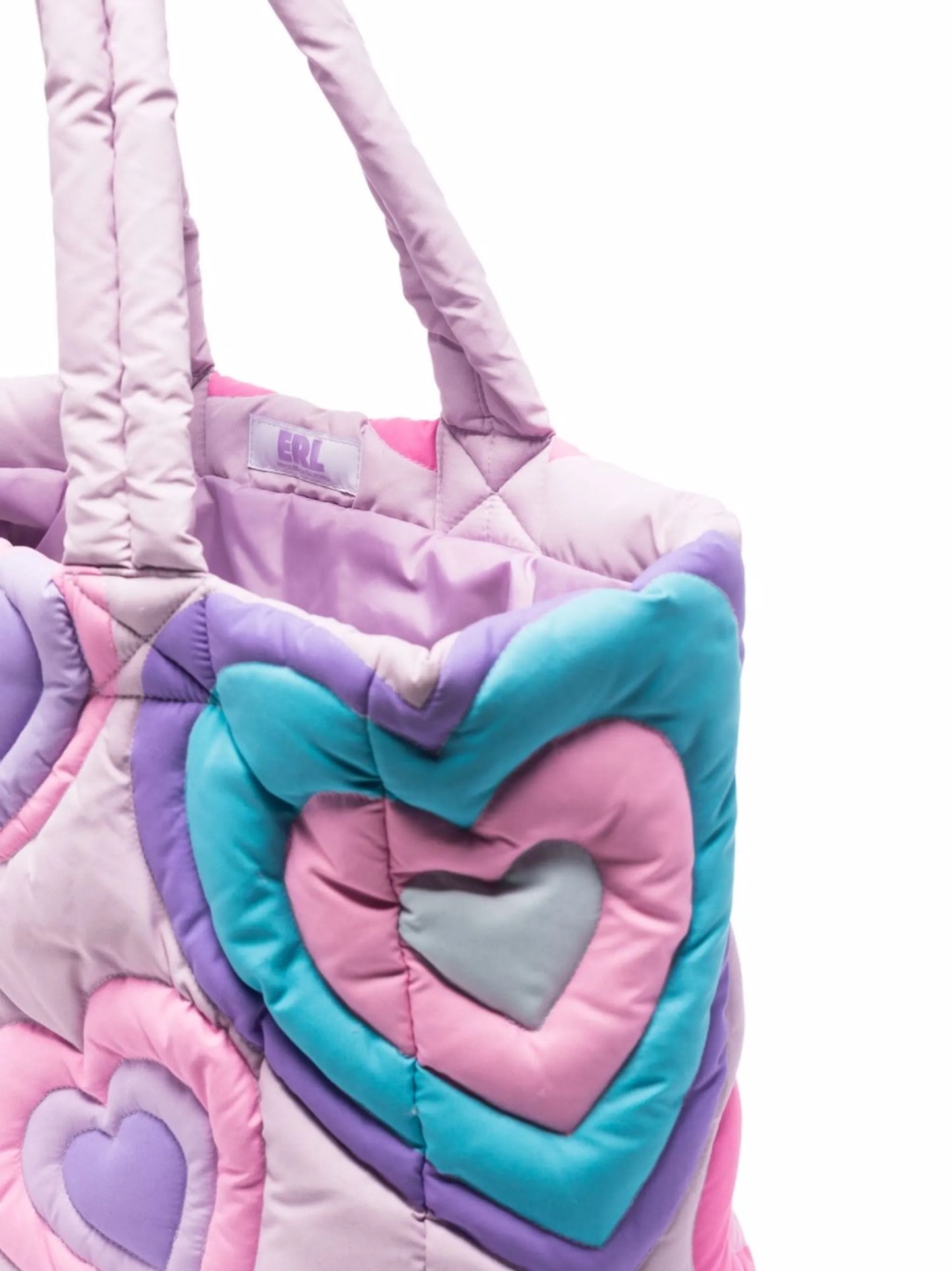 heart-quilted tote bag