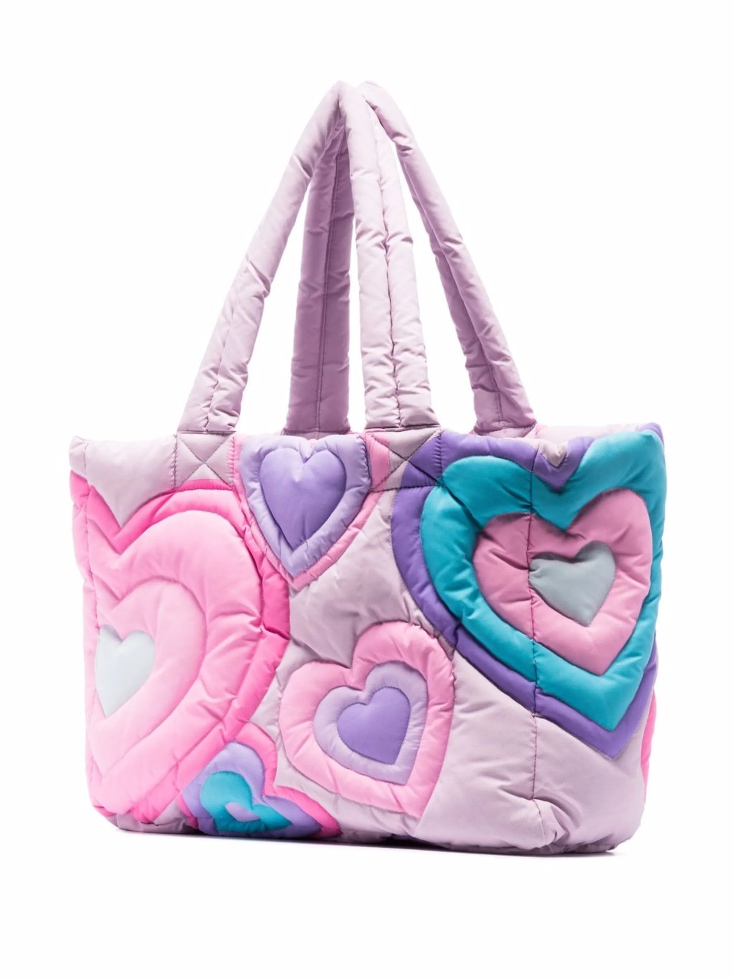 heart-quilted tote bag