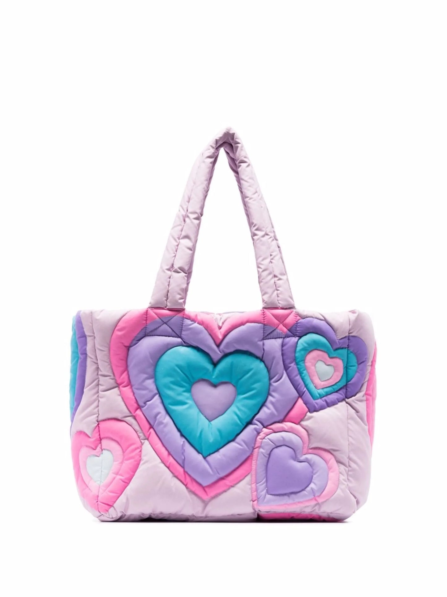 heart-quilted tote bag