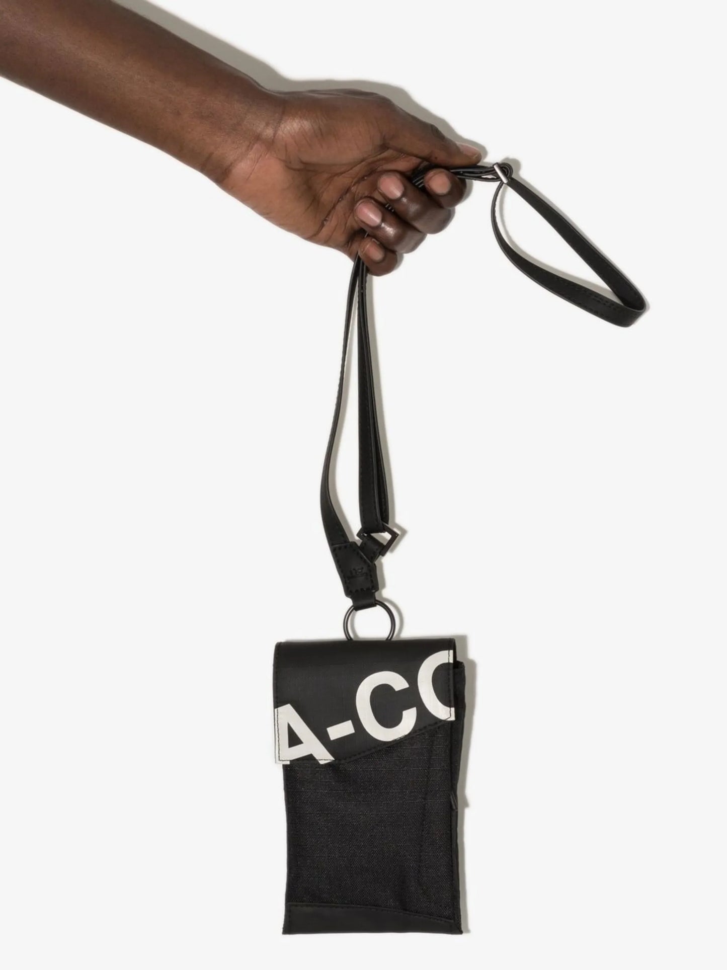 logo-print neck pouch