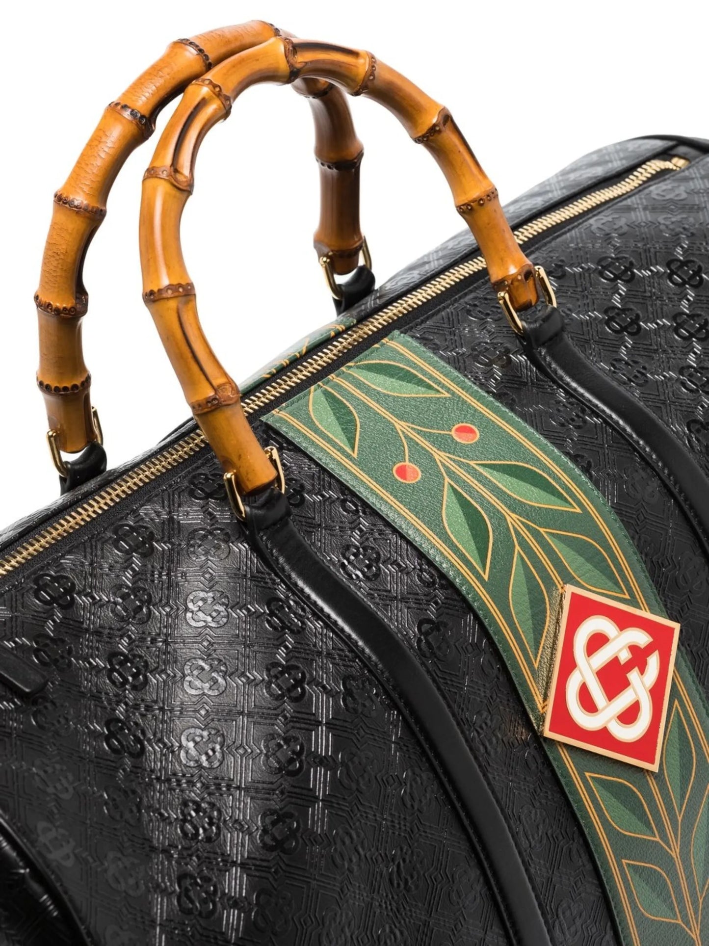 Monogram leather holdall