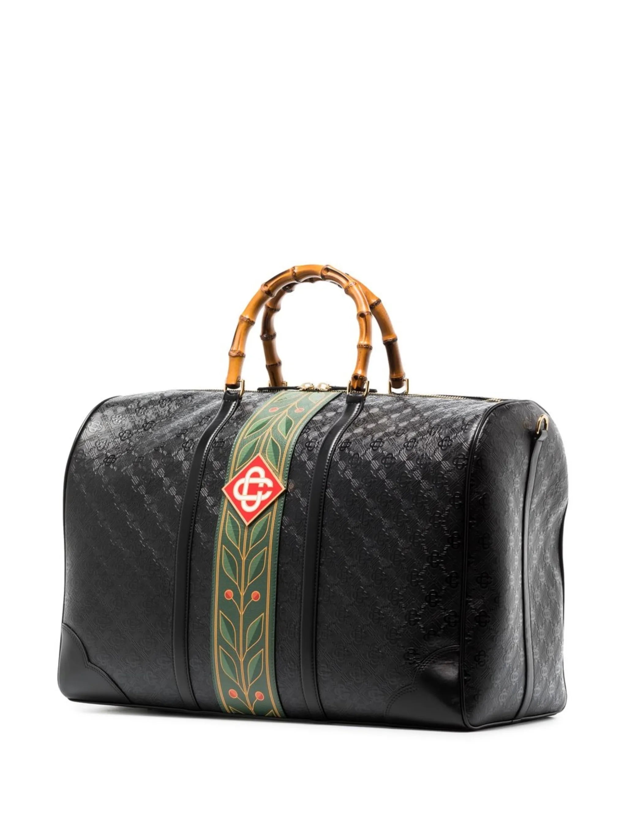 Monogram leather holdall