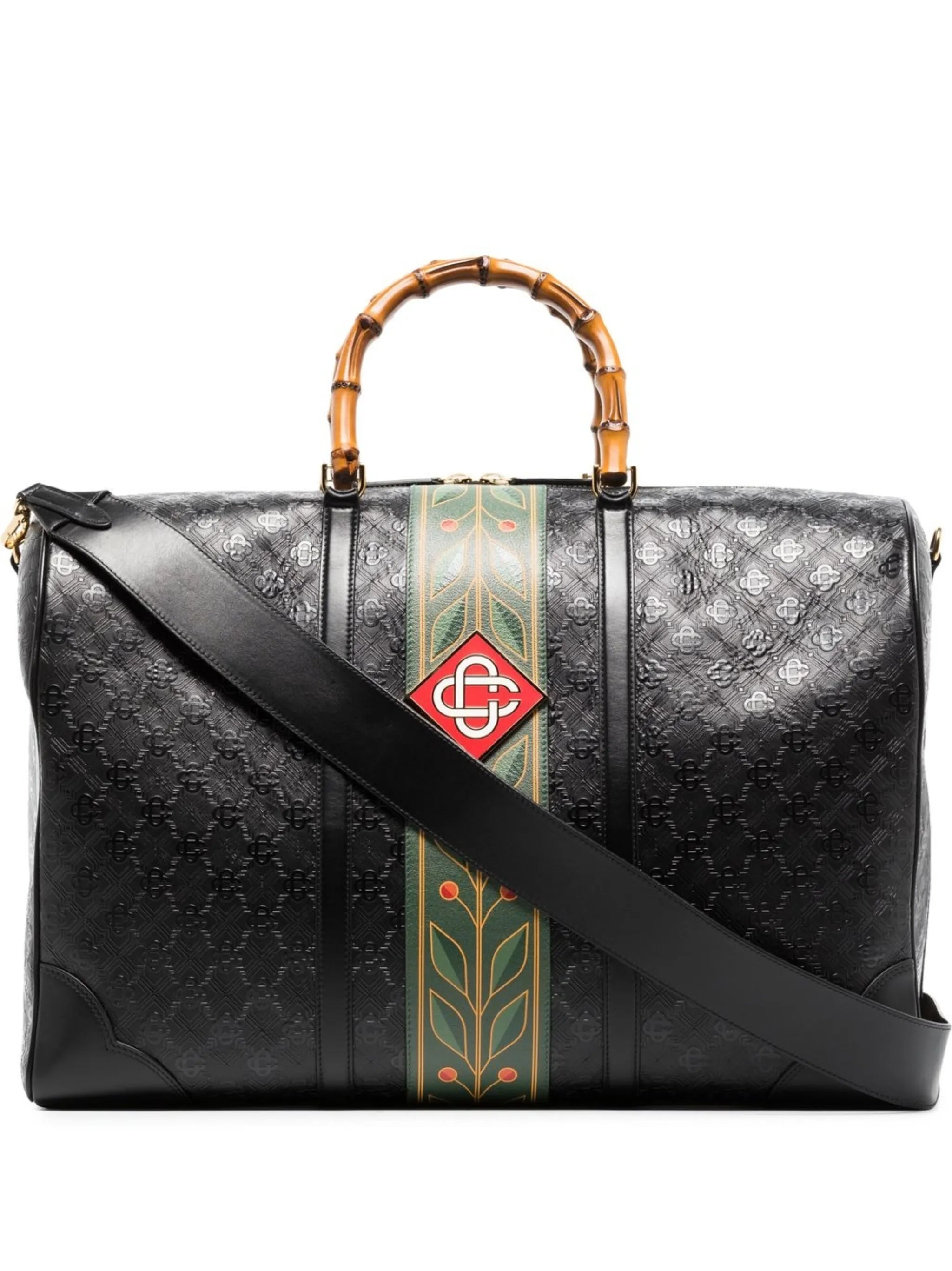 Monogram leather holdall
