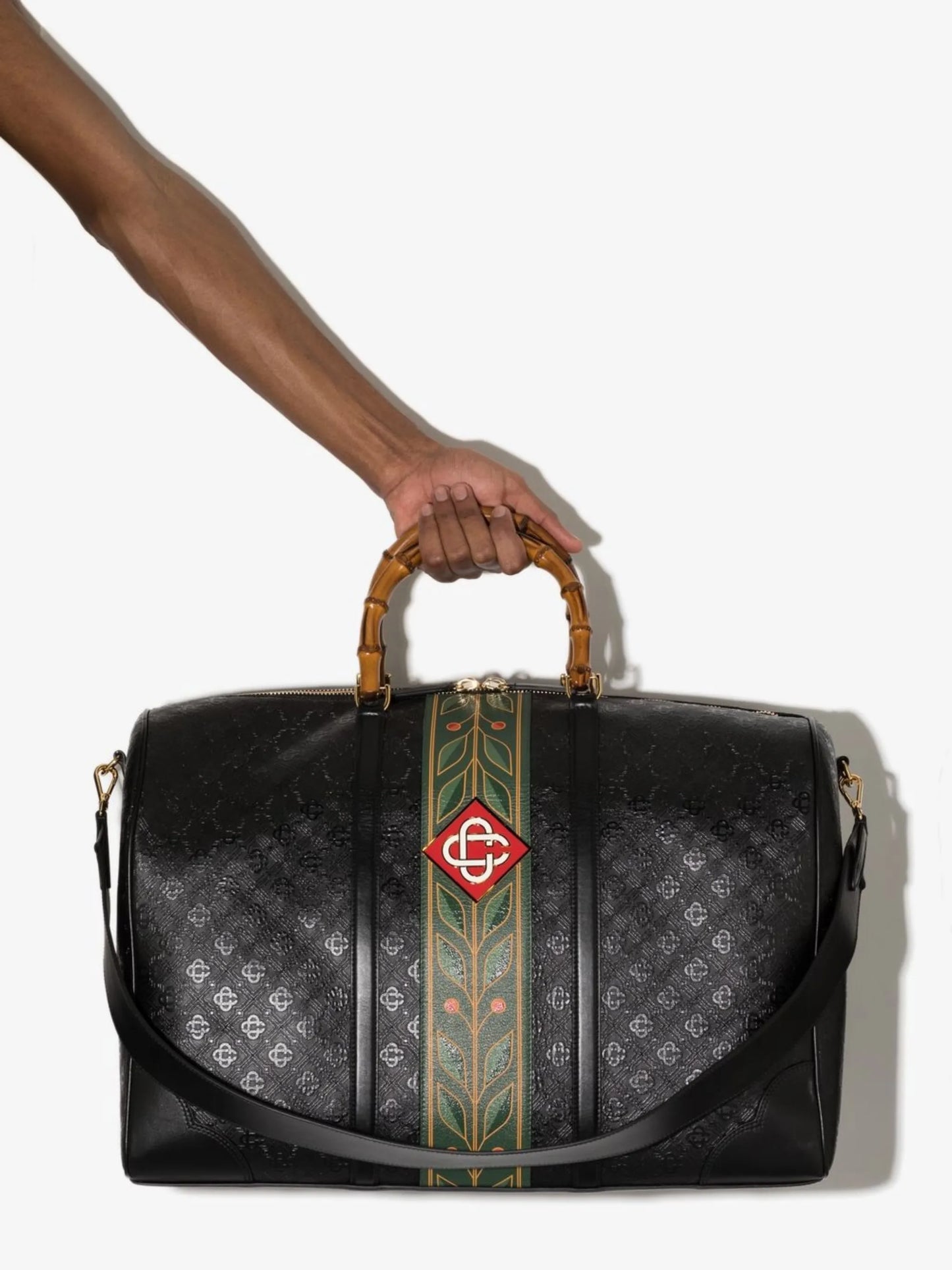 Monogram leather holdall