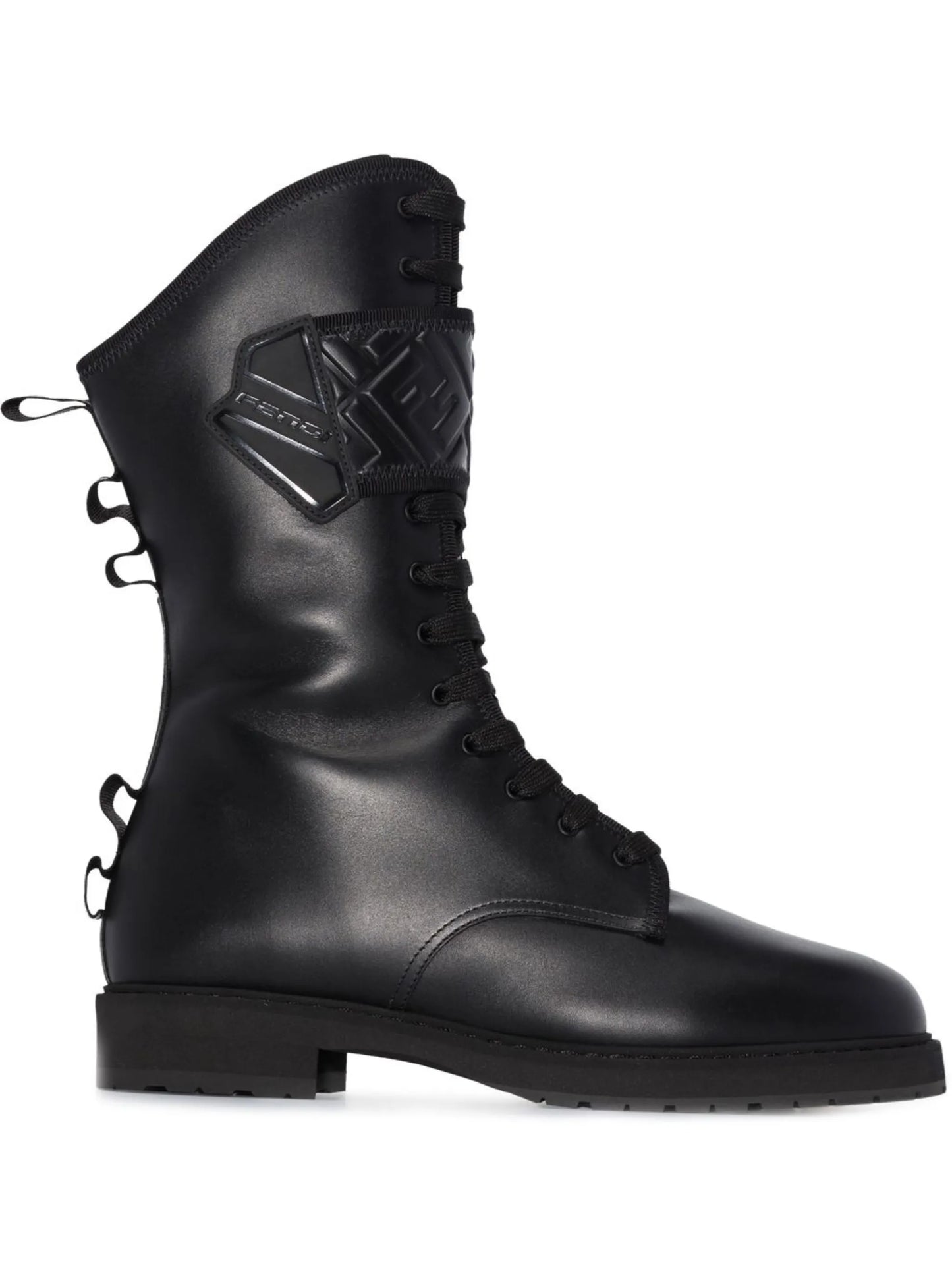 Signature lace-up biker boots