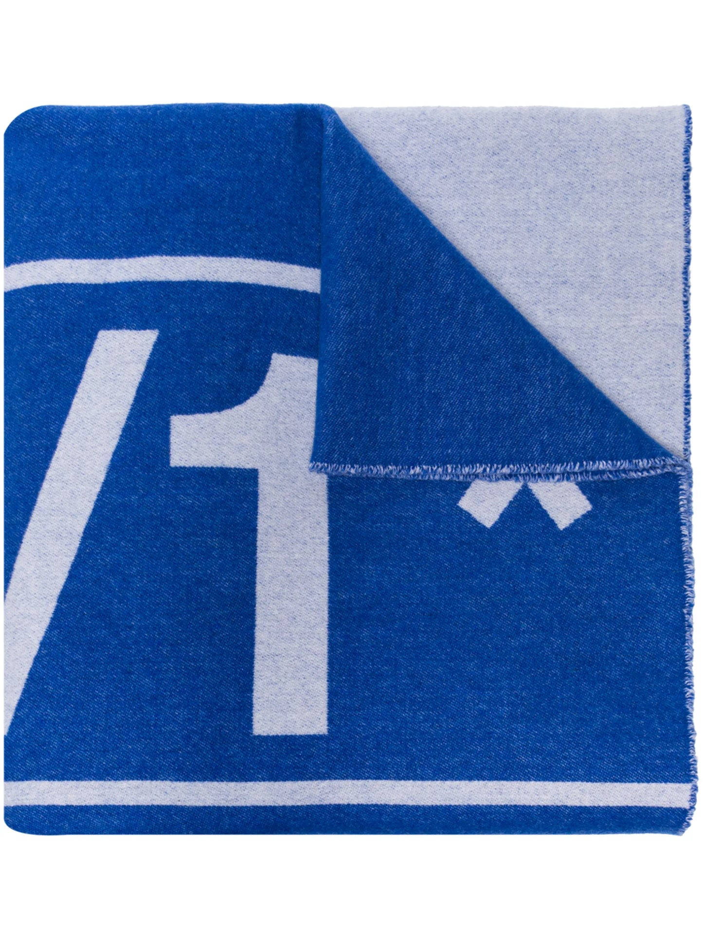 intarsia-knit logo blanket scarf