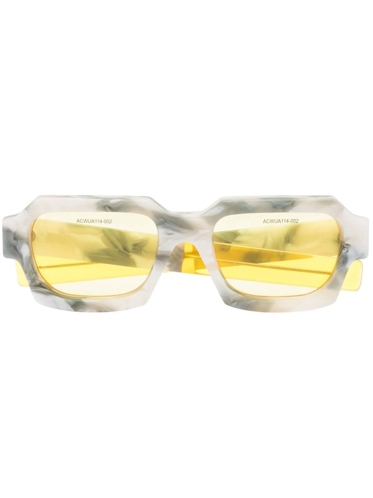 marbled square-frame sunglasses