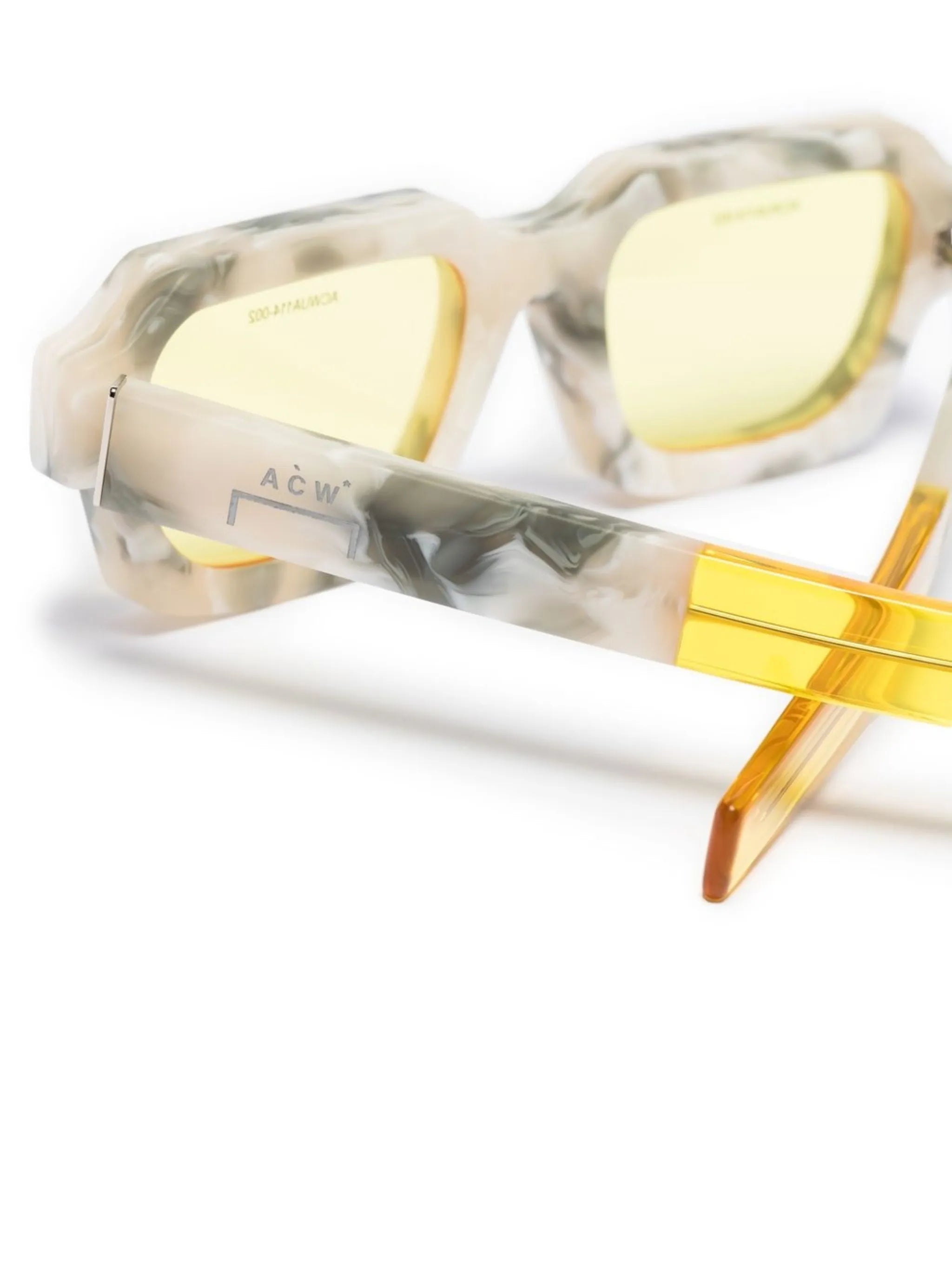 marbled square-frame sunglasses