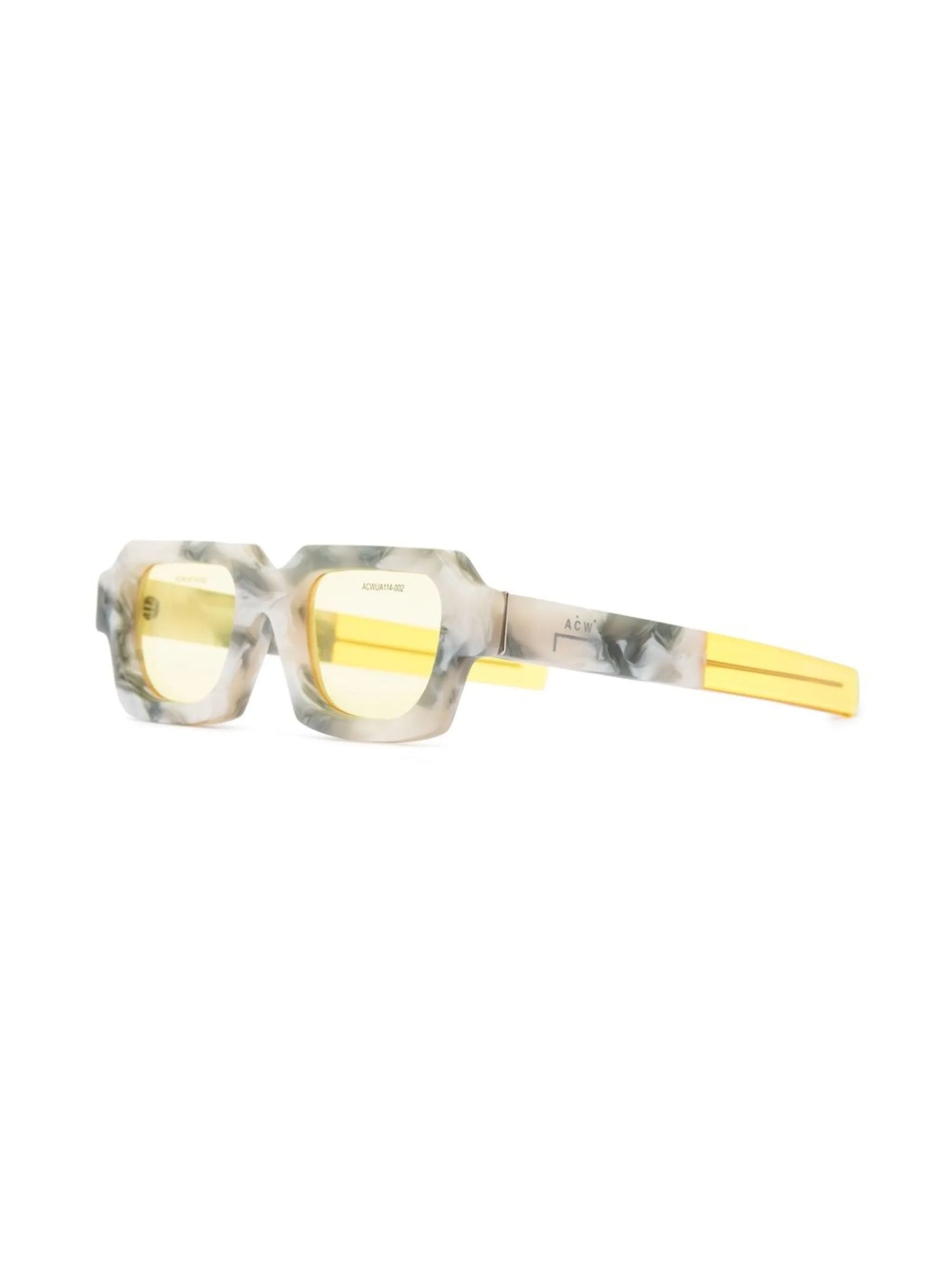marbled square-frame sunglasses