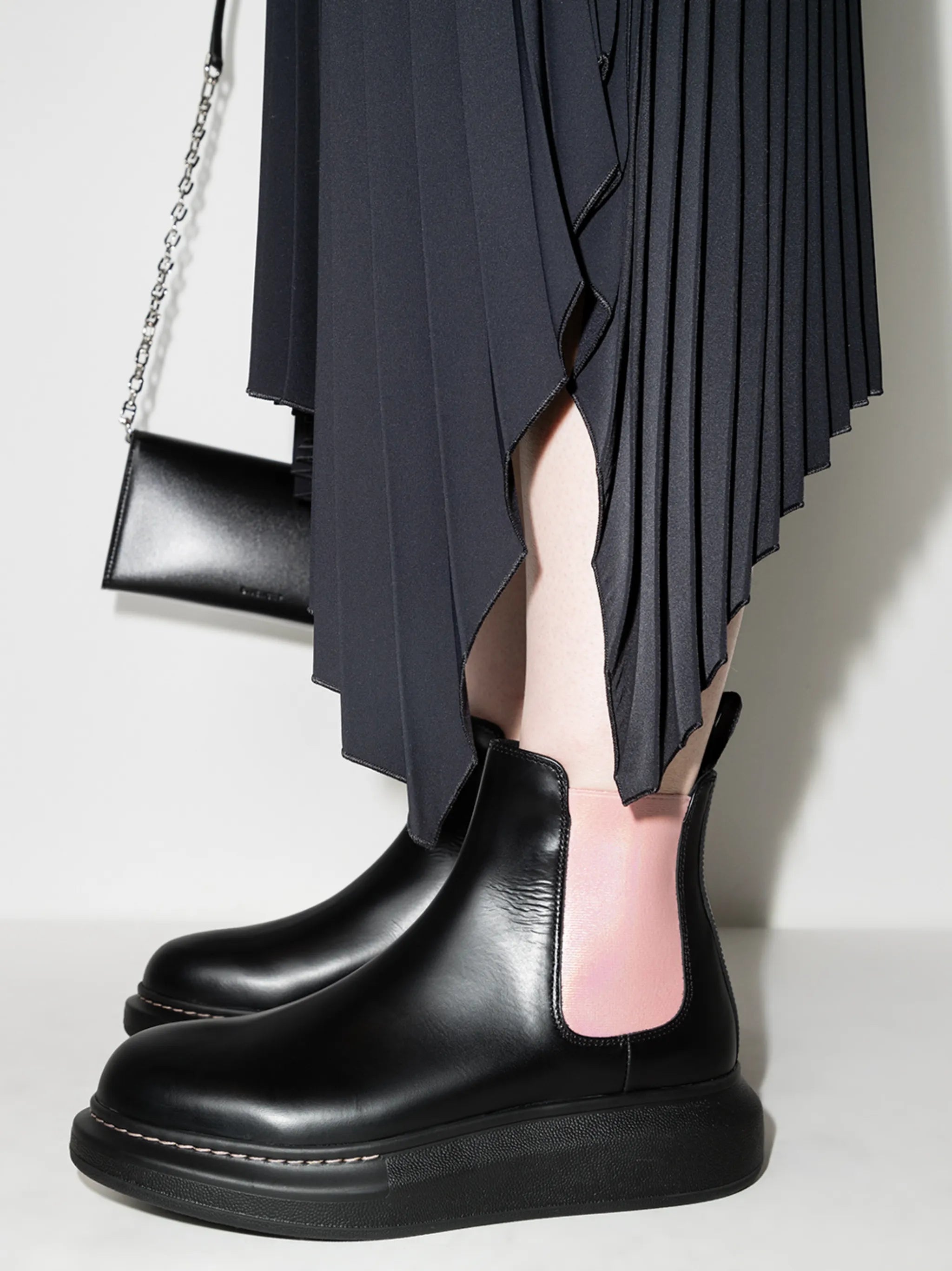 platform sole ankle boots