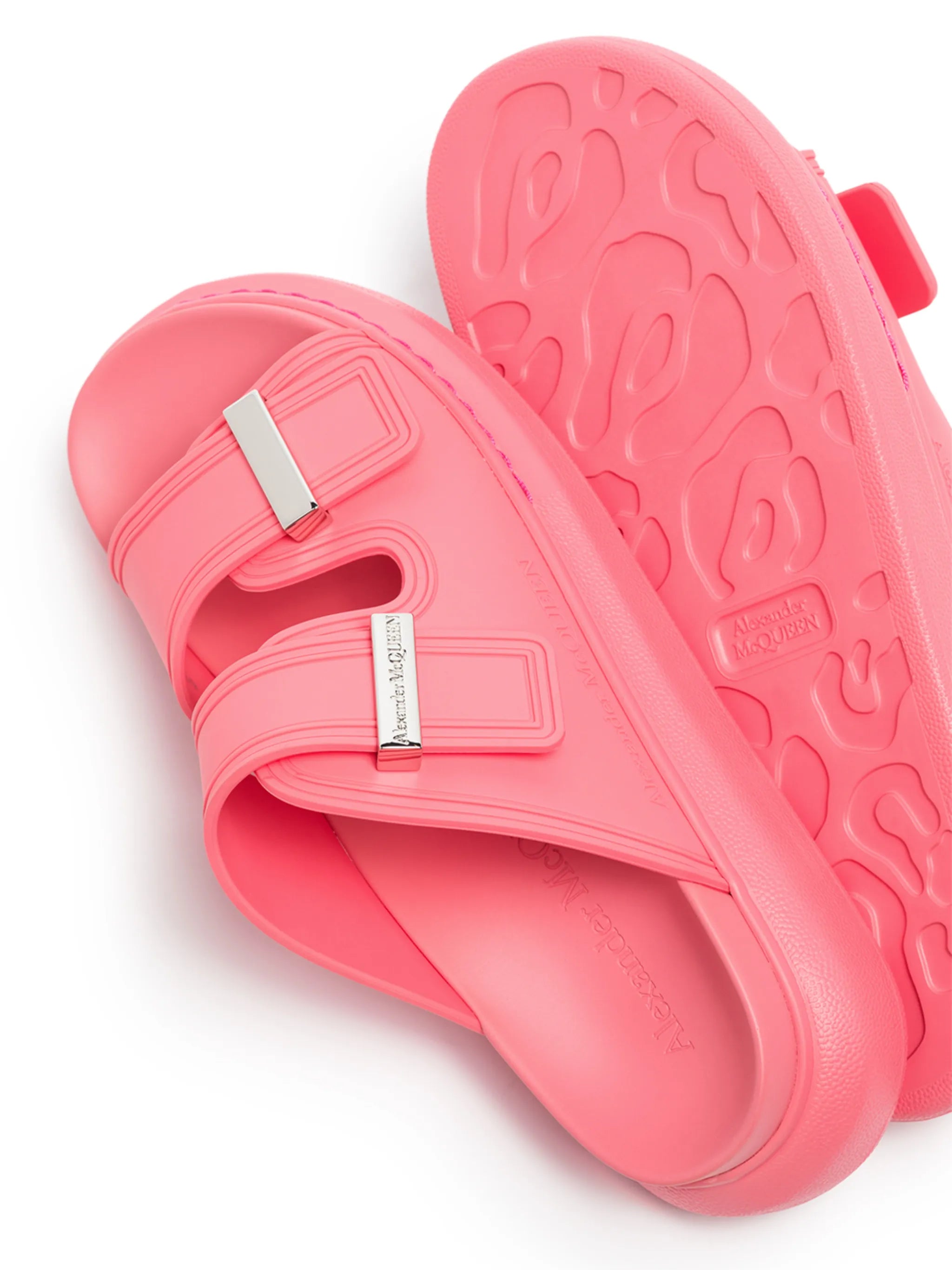 Oversized double-buckle sandals