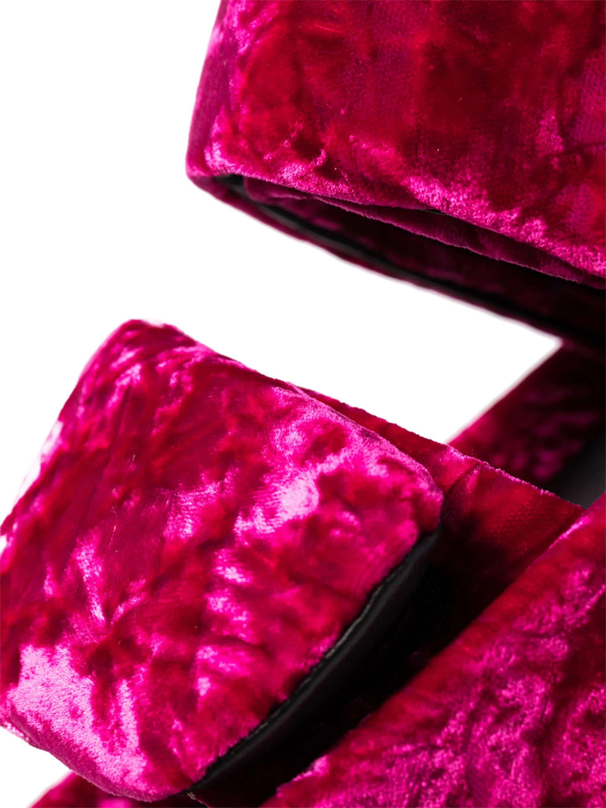 velvet platform sandals