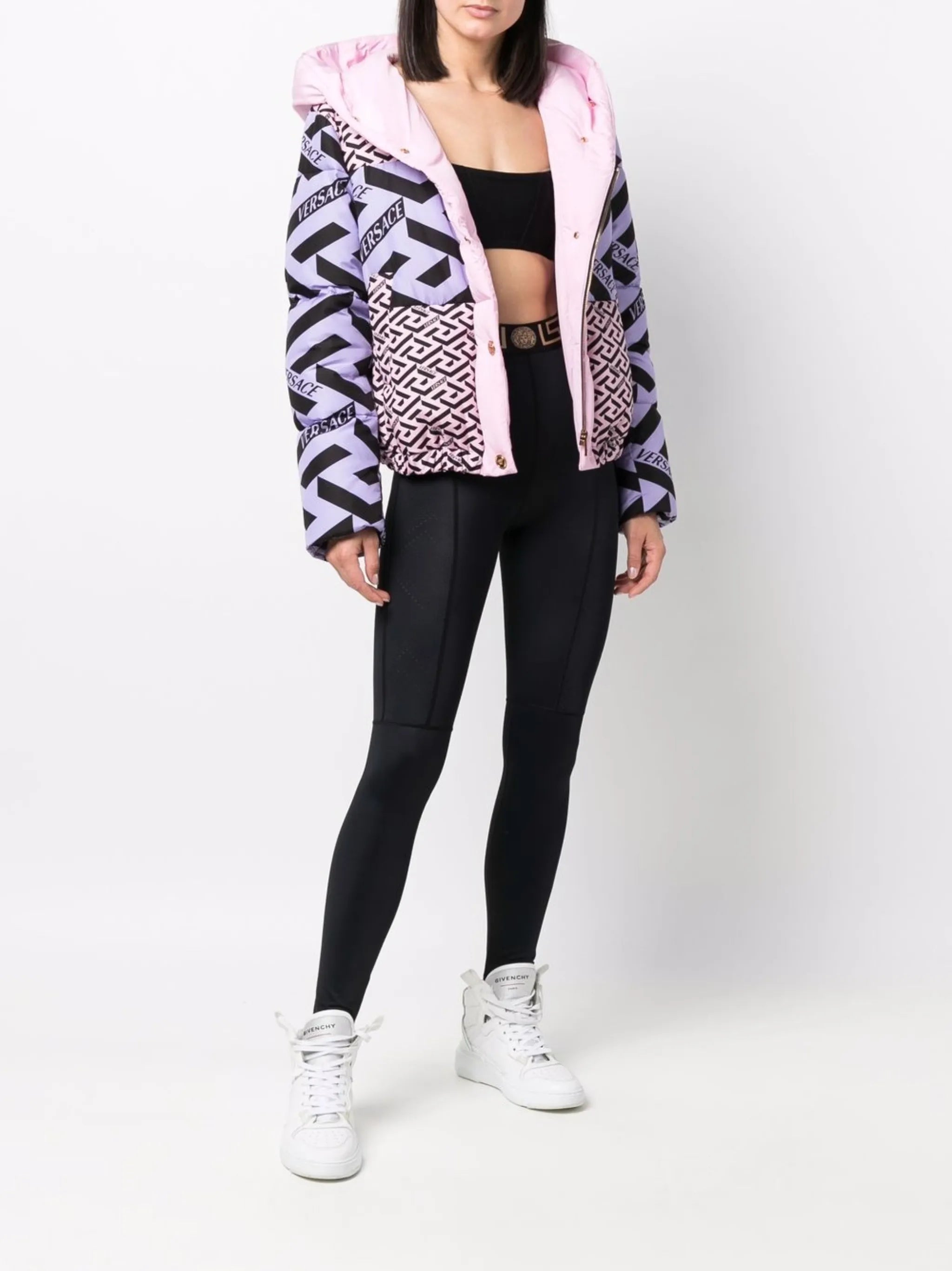 Greca waistband performance leggings