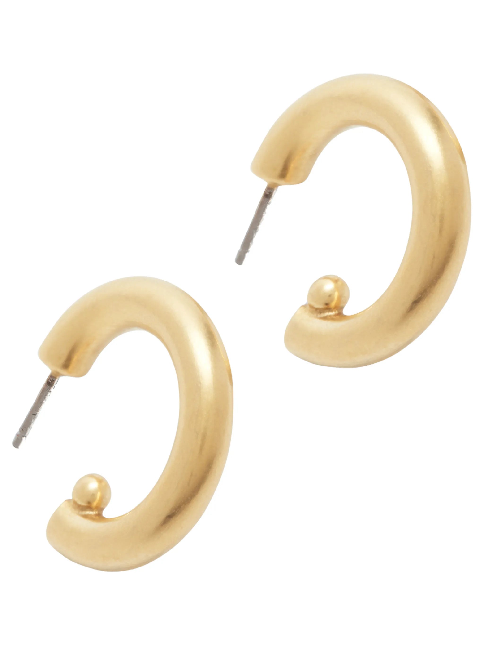 Pinkie 24kt gold-plated crystal-embellished earrings