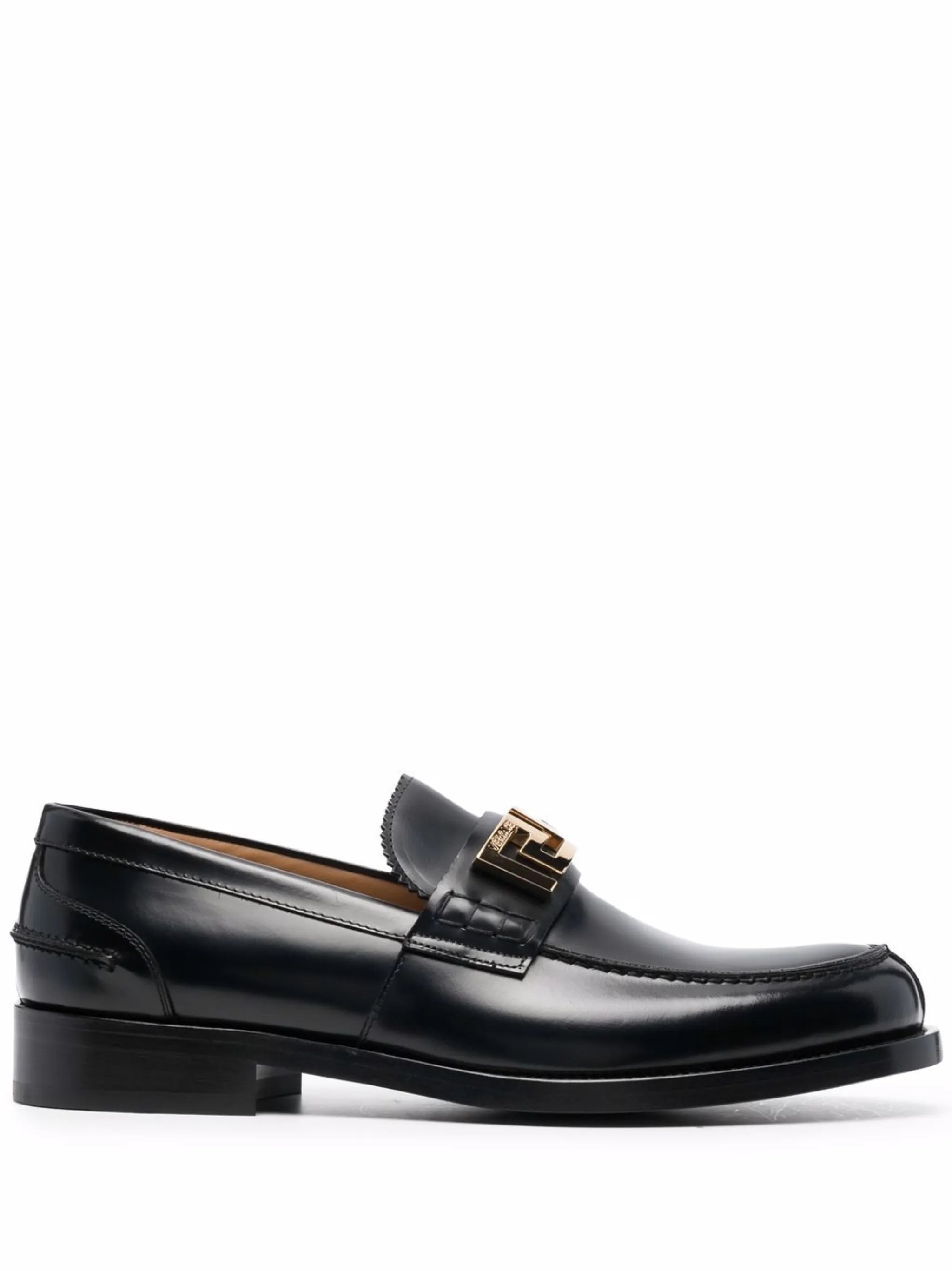 Greca leather loafers