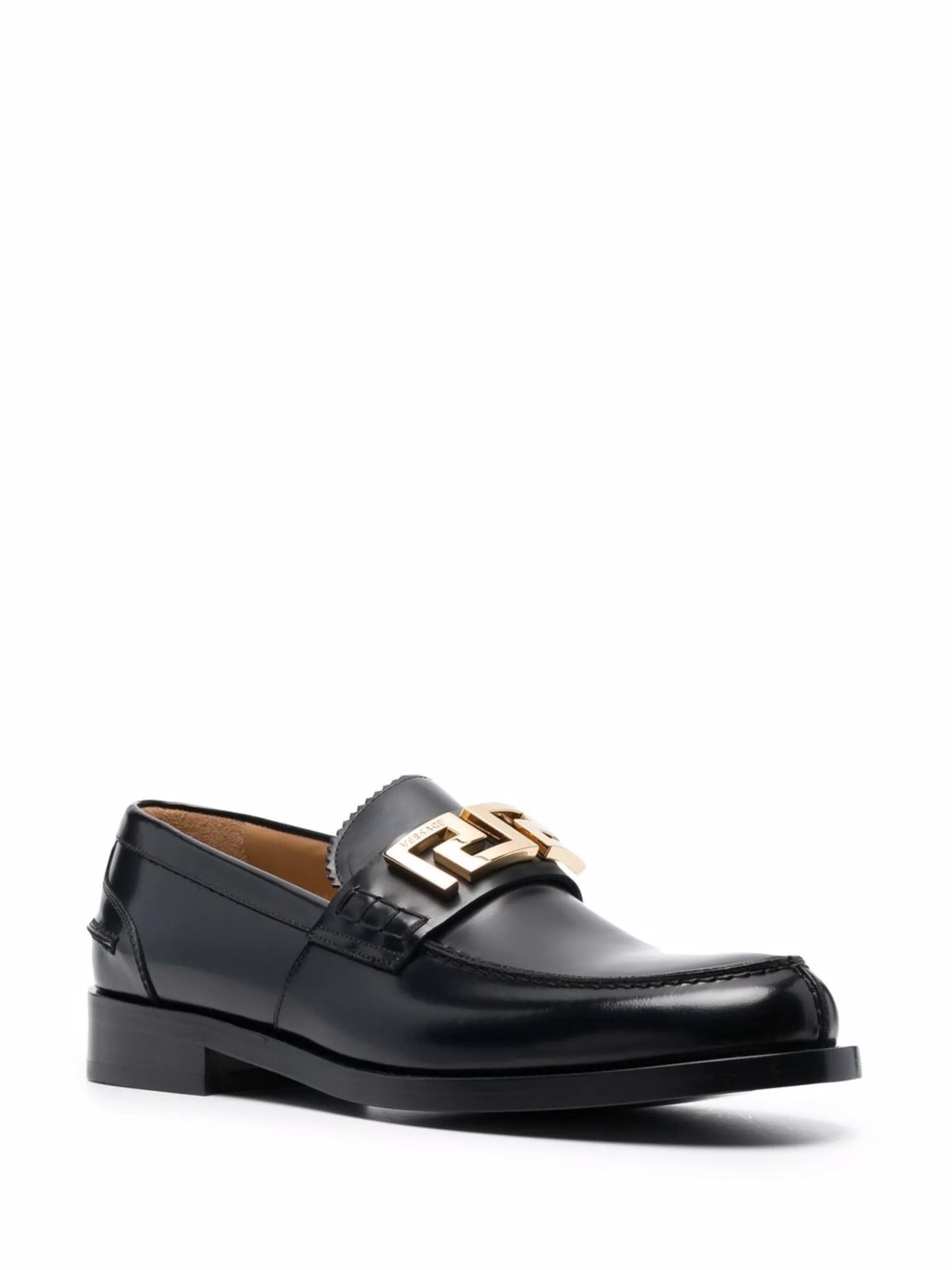 Greca leather loafers