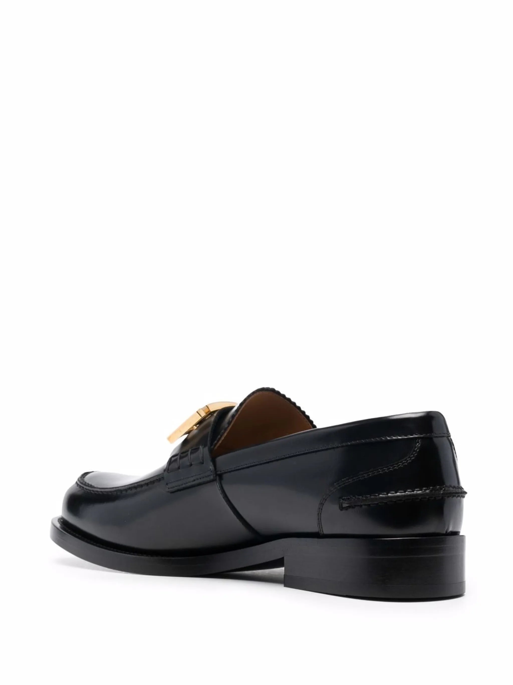 Greca leather loafers