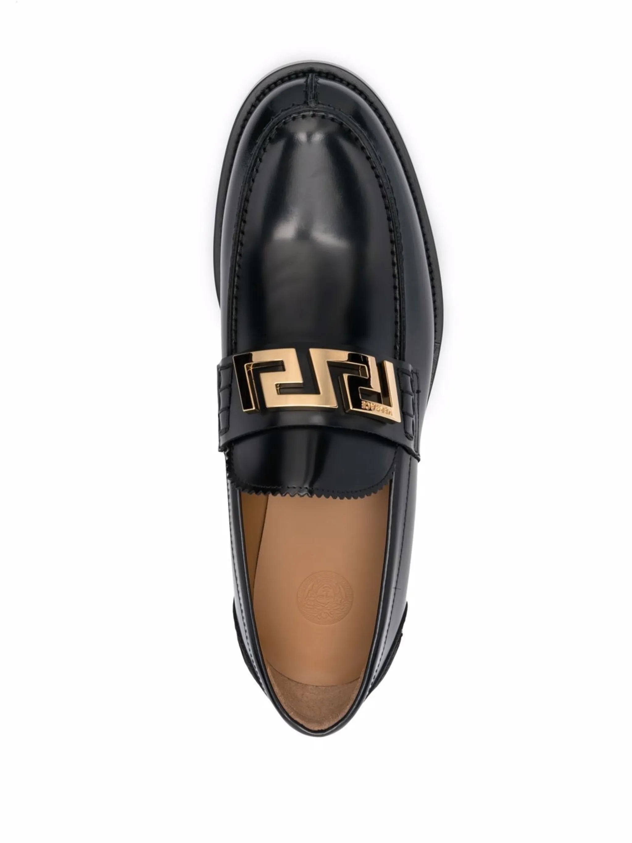 Greca leather loafers