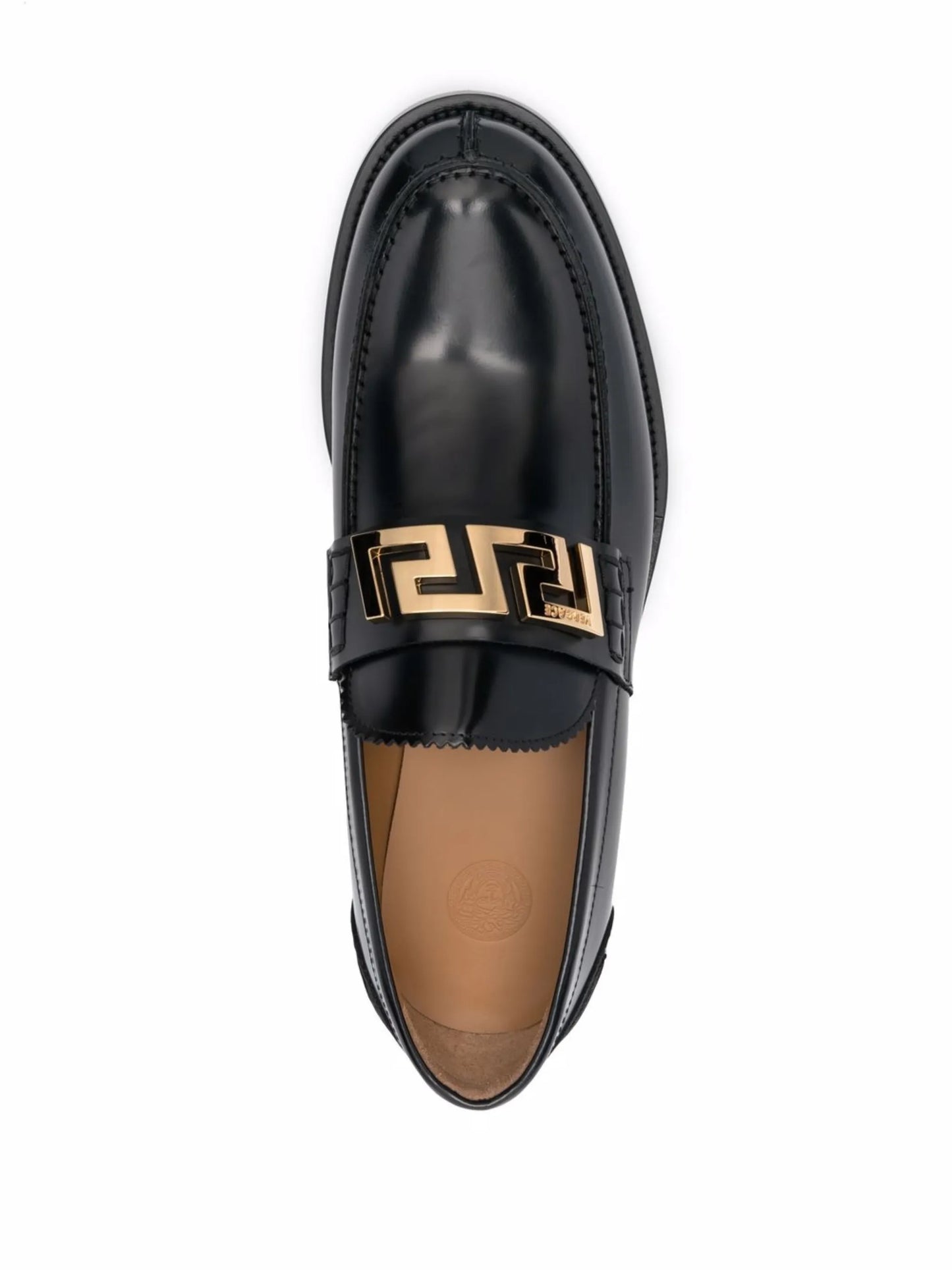 Greca leather loafers