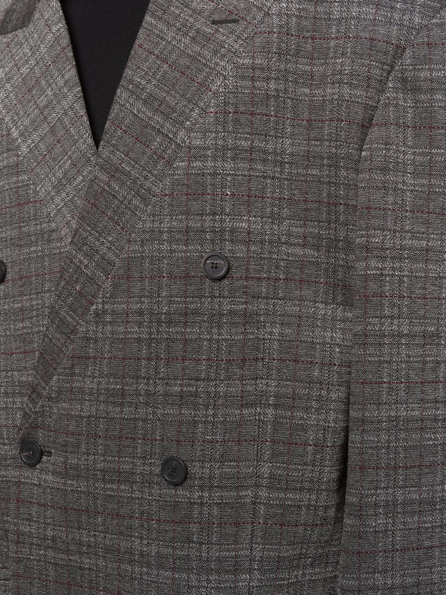 Engineered oversize check blazer