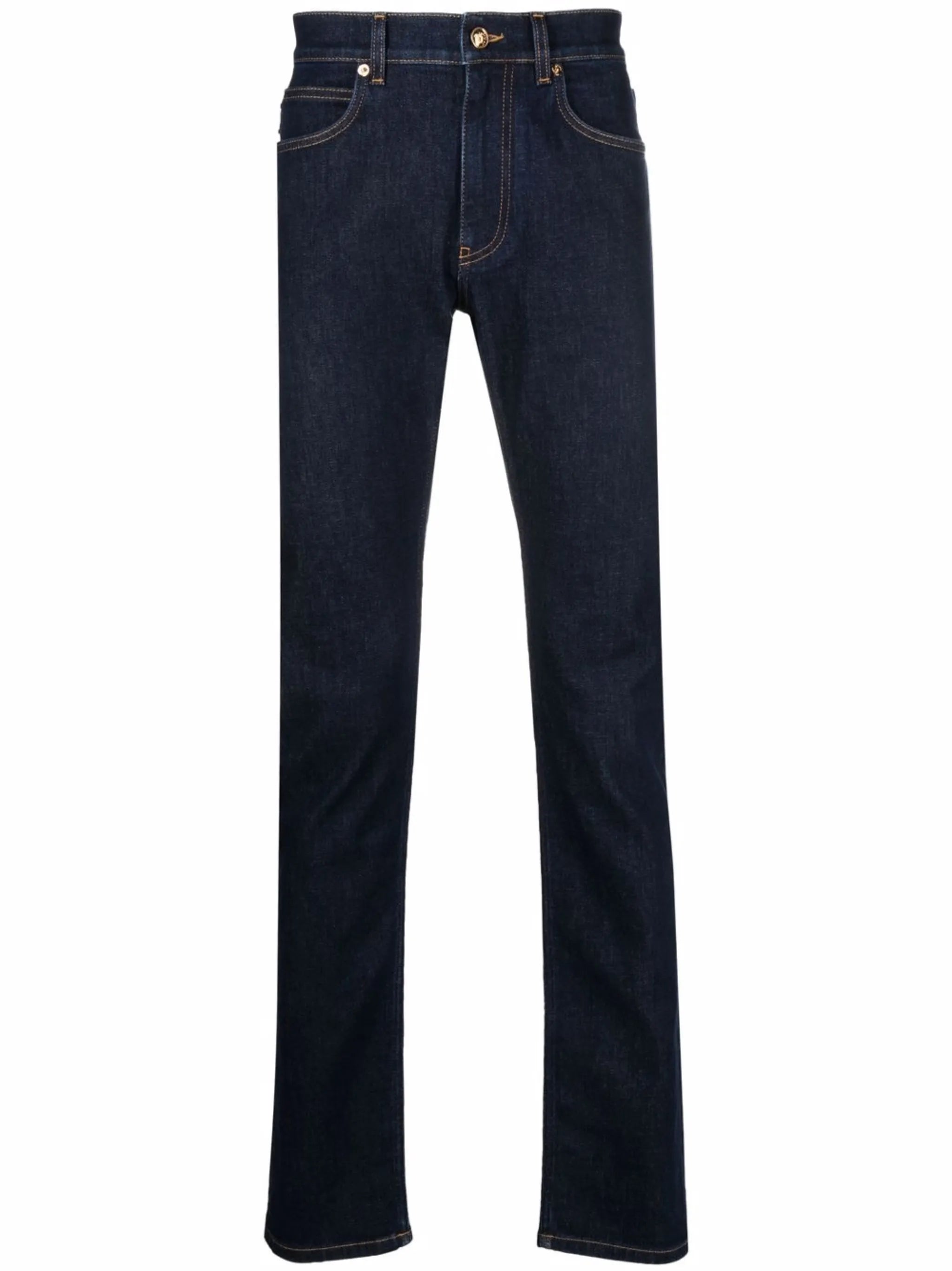 mid-rise slim-fit jeans