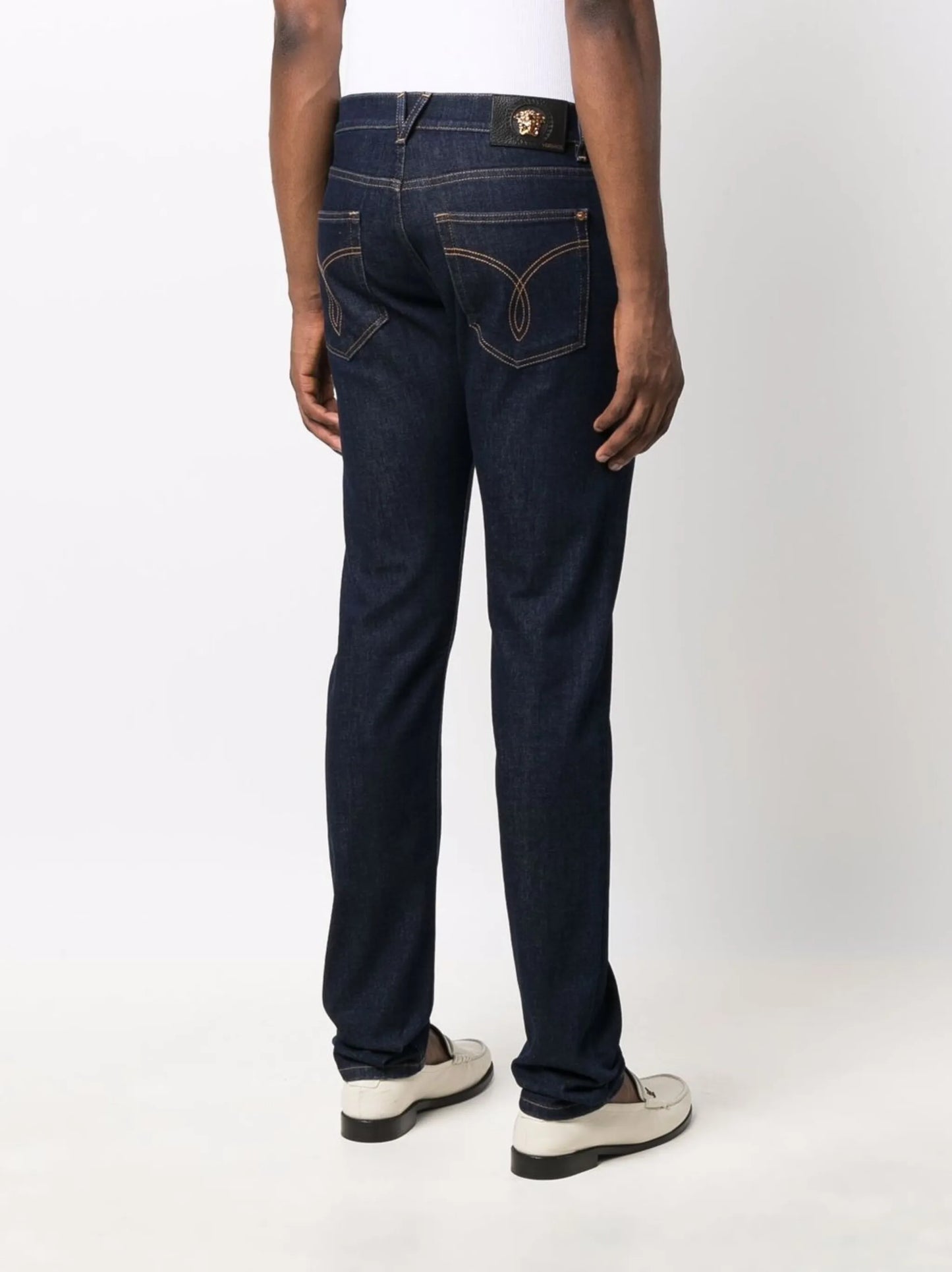 mid-rise slim-fit jeans