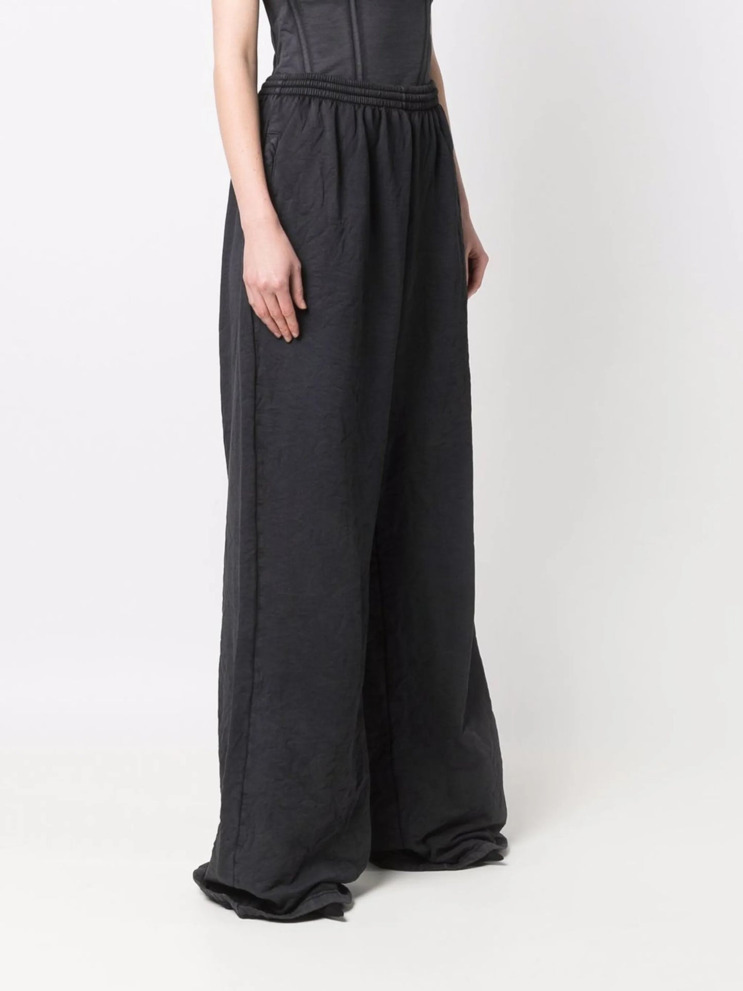 extra long wide leg trousers