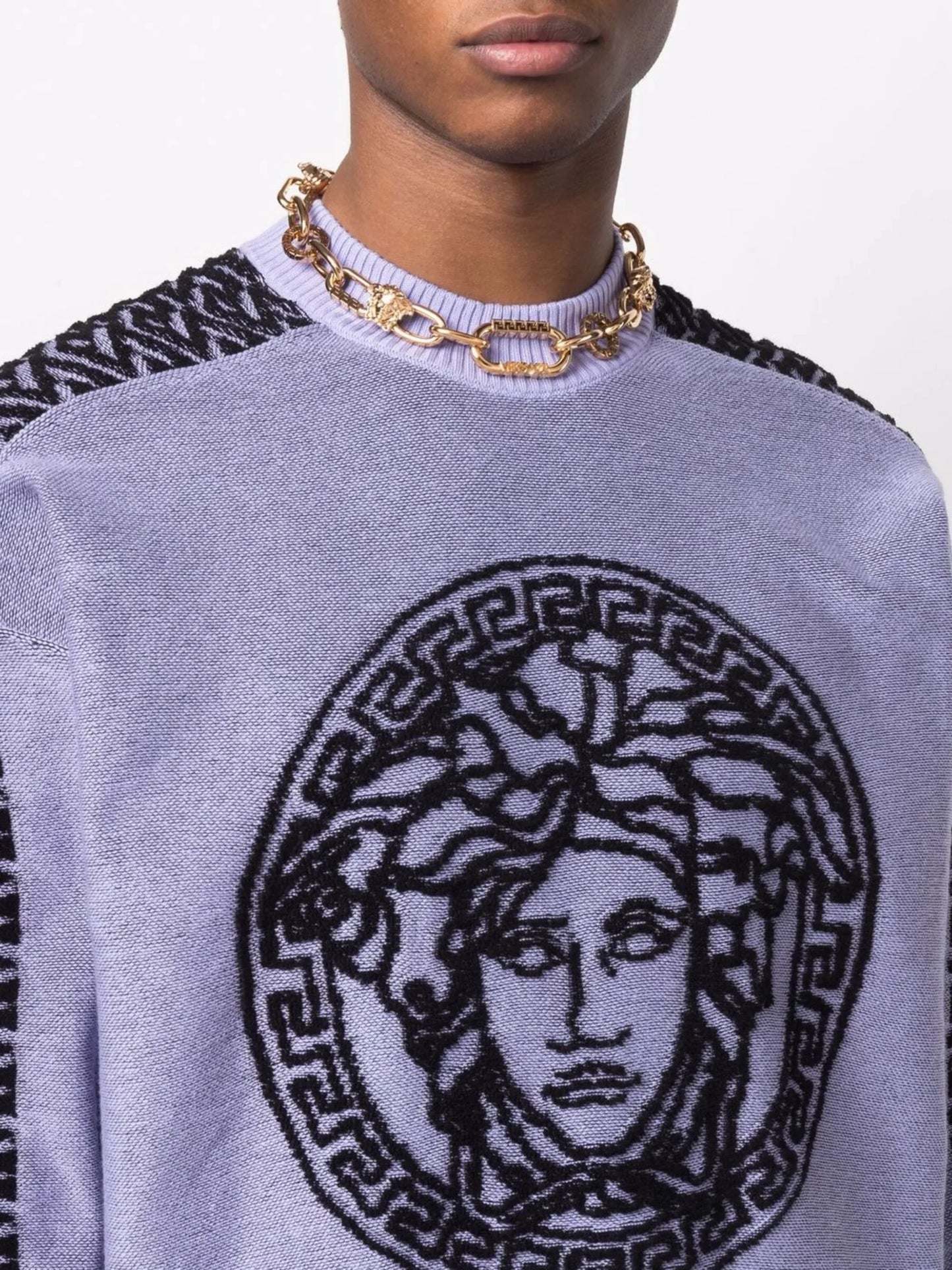 Medusa plaque detail necklace