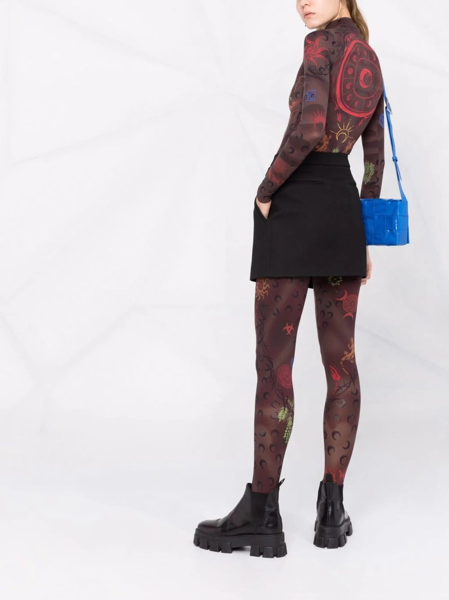 graphic-print long-sleeved top