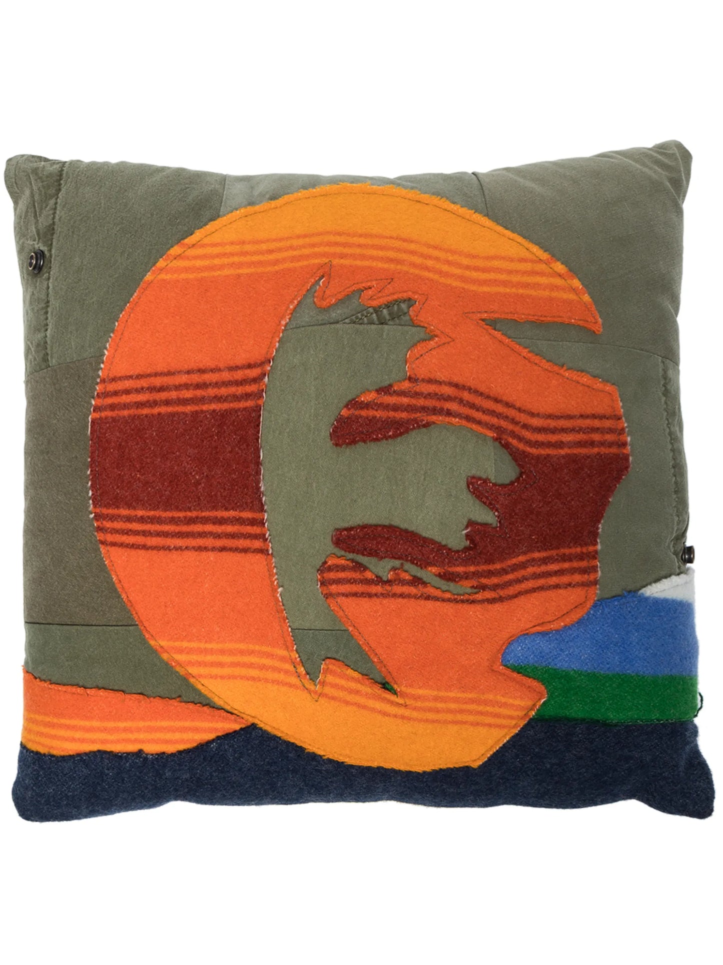 Sunset patchwork cushion