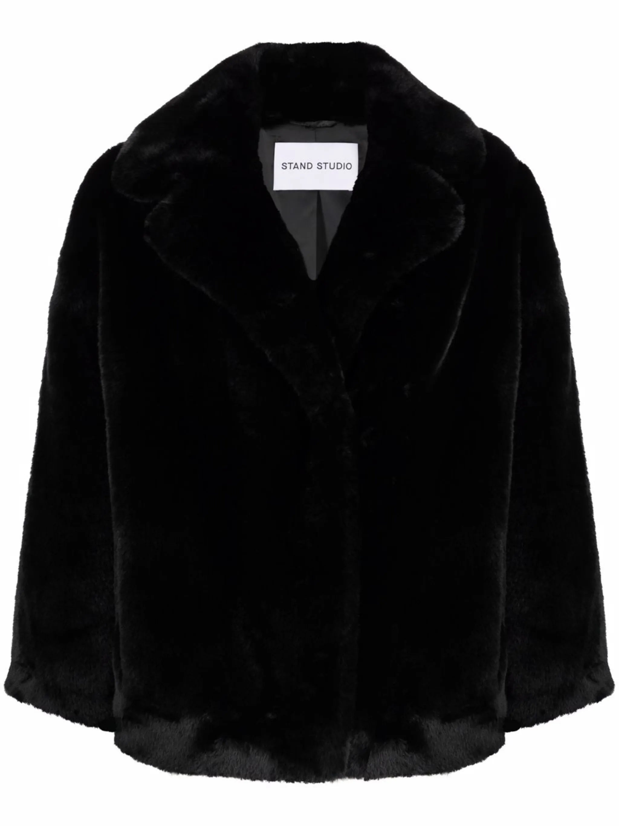 faux-fur oversized coat