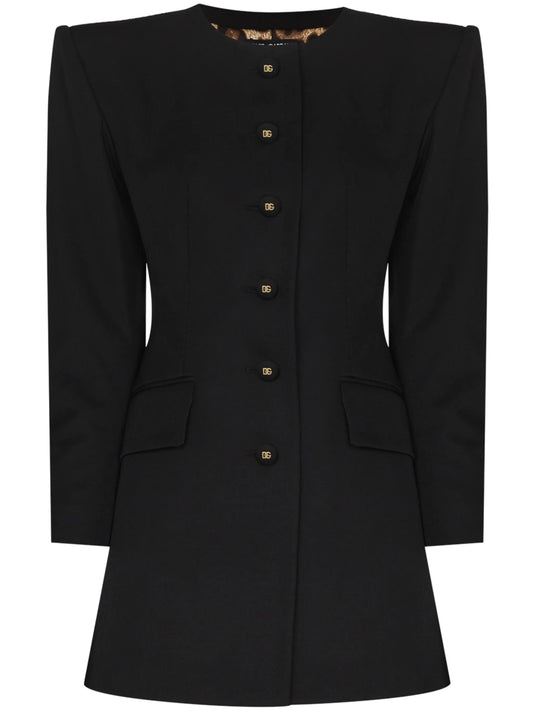 logo-detail fitted jacket