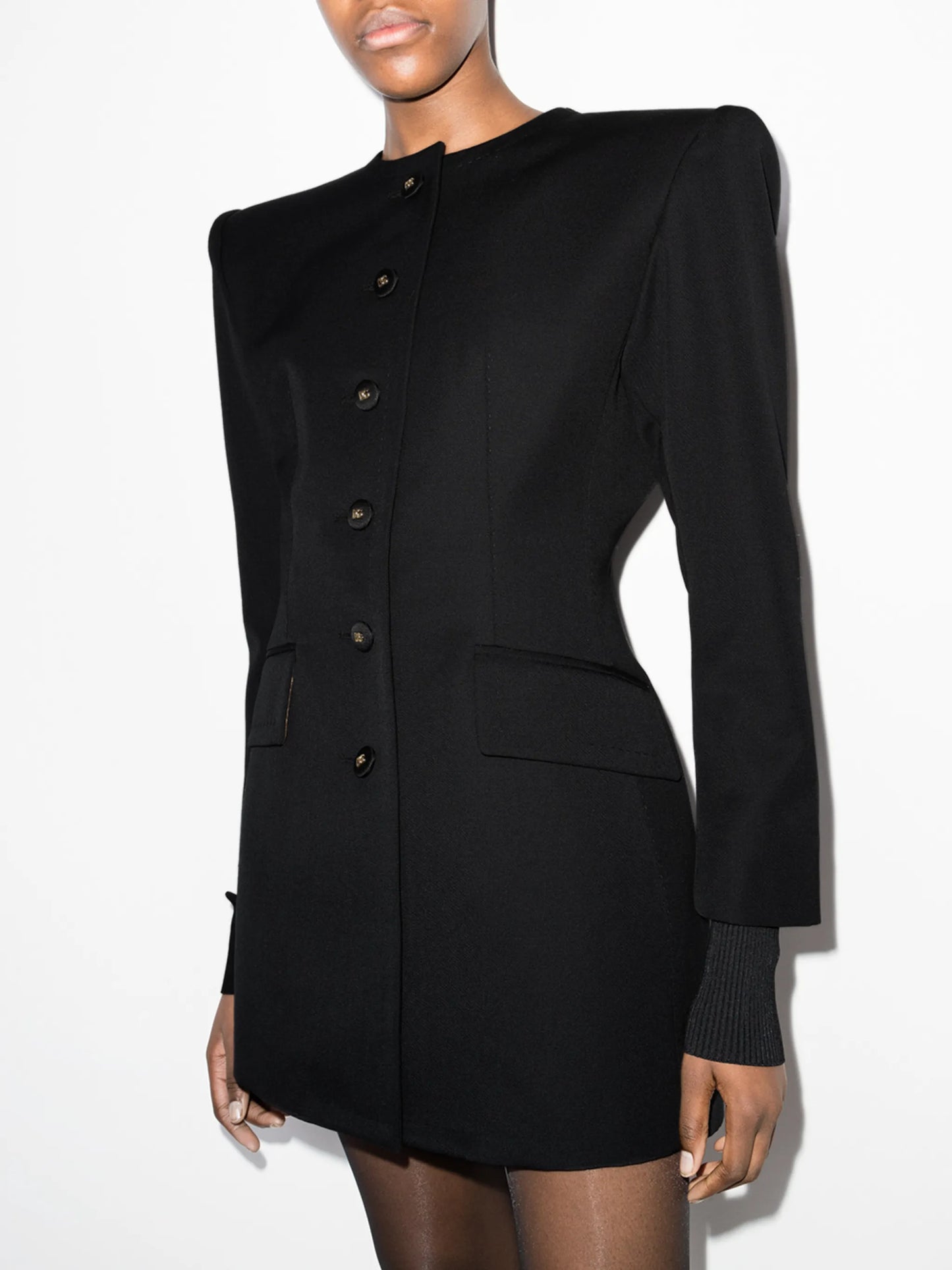 logo-detail fitted jacket