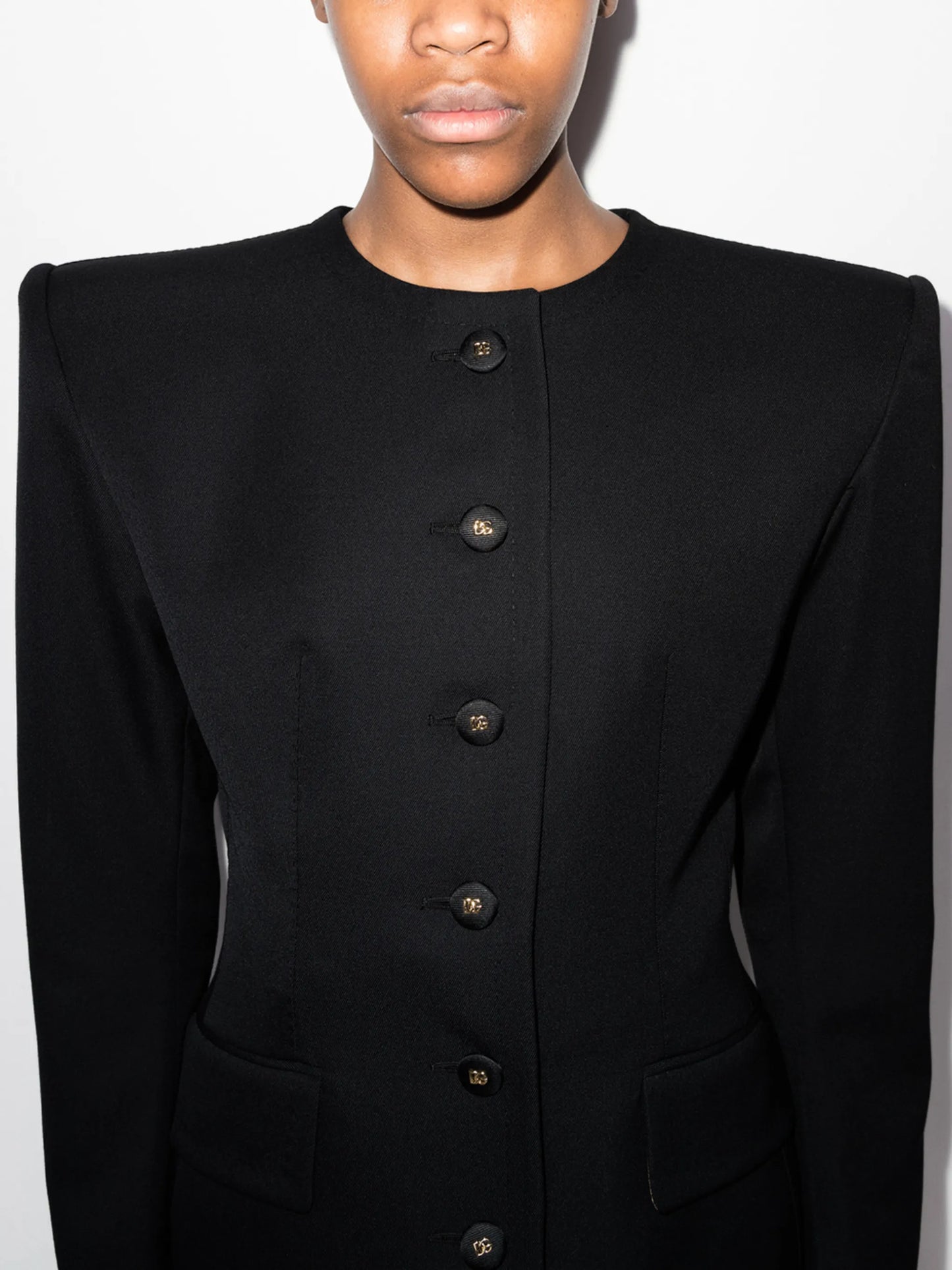 logo-detail fitted jacket