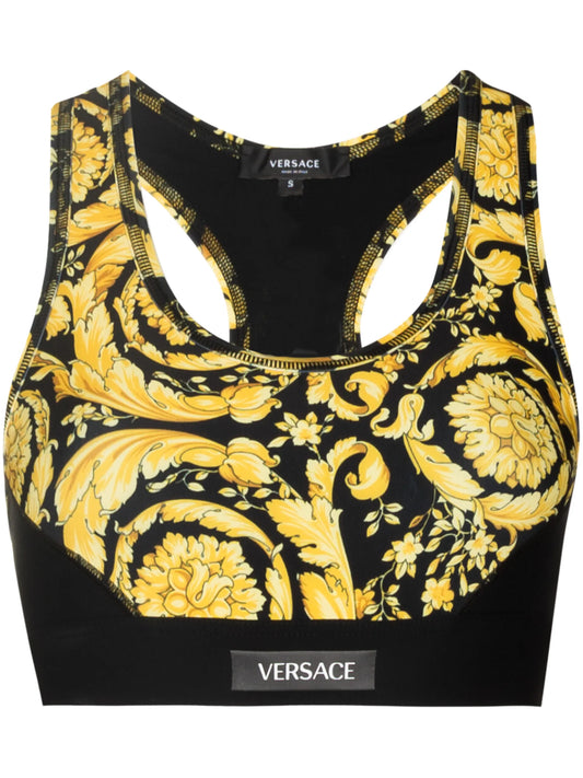 Barocco print sports bra