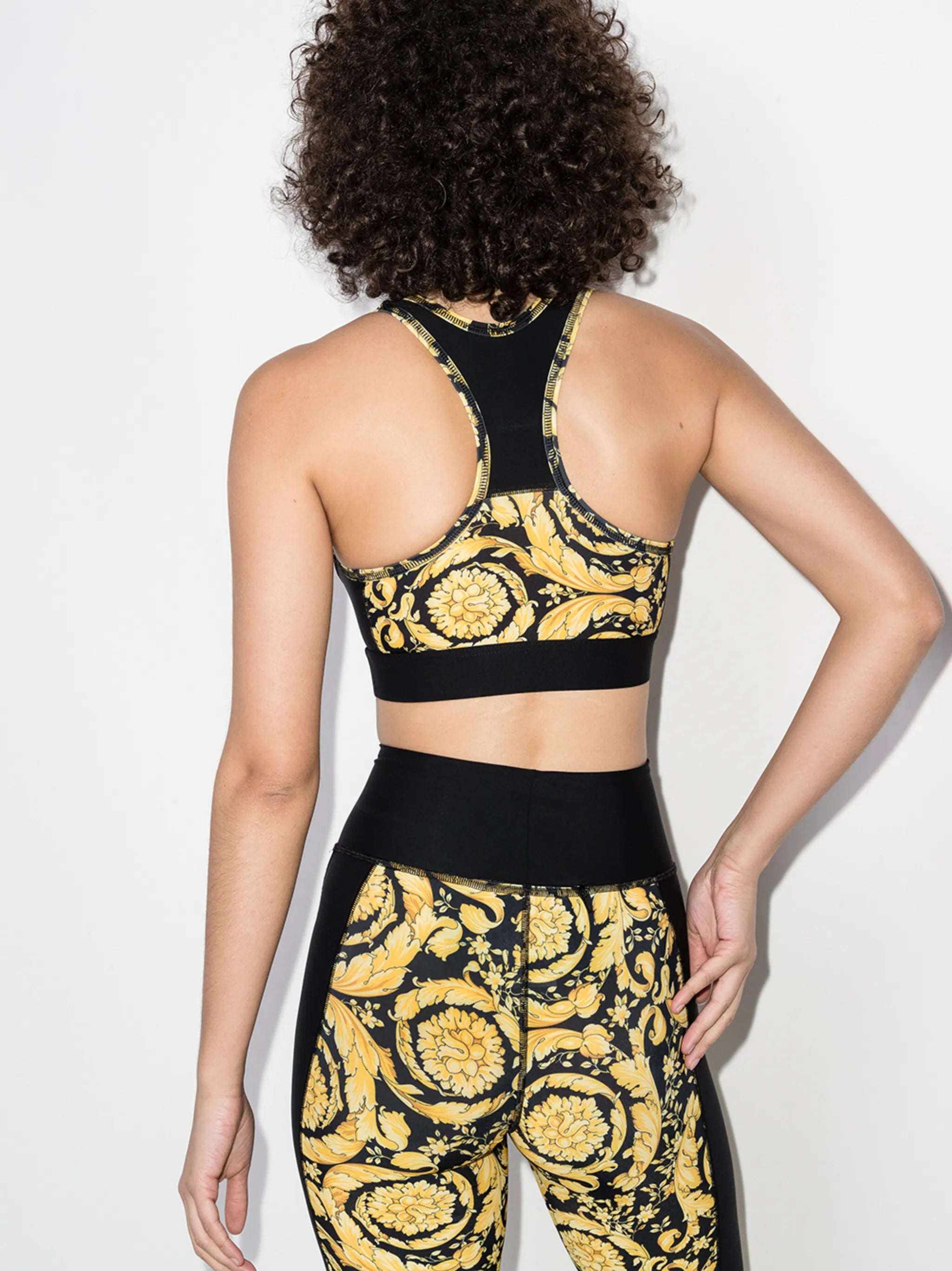 Barocco print sports bra