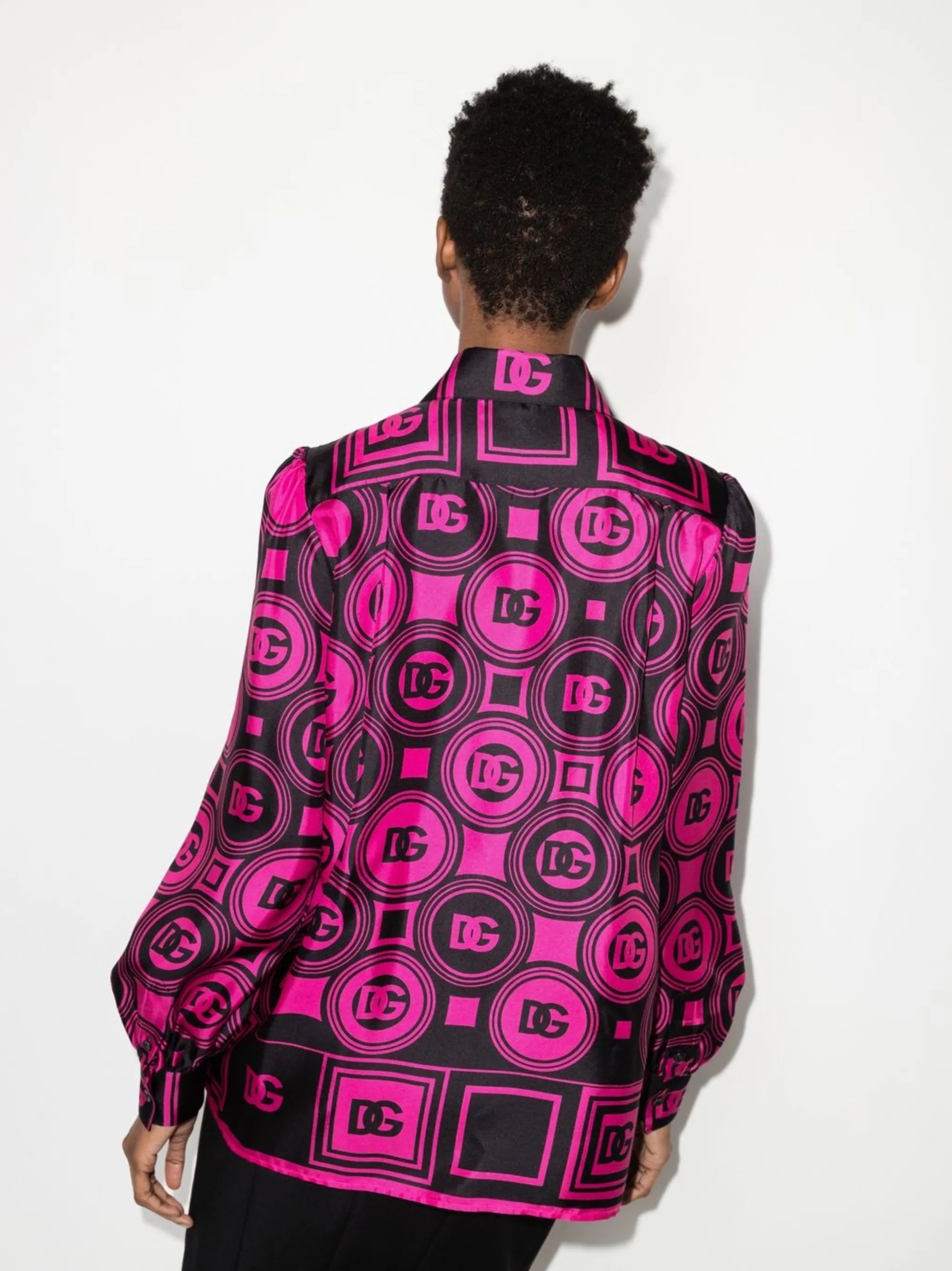 all-over logo print shirt