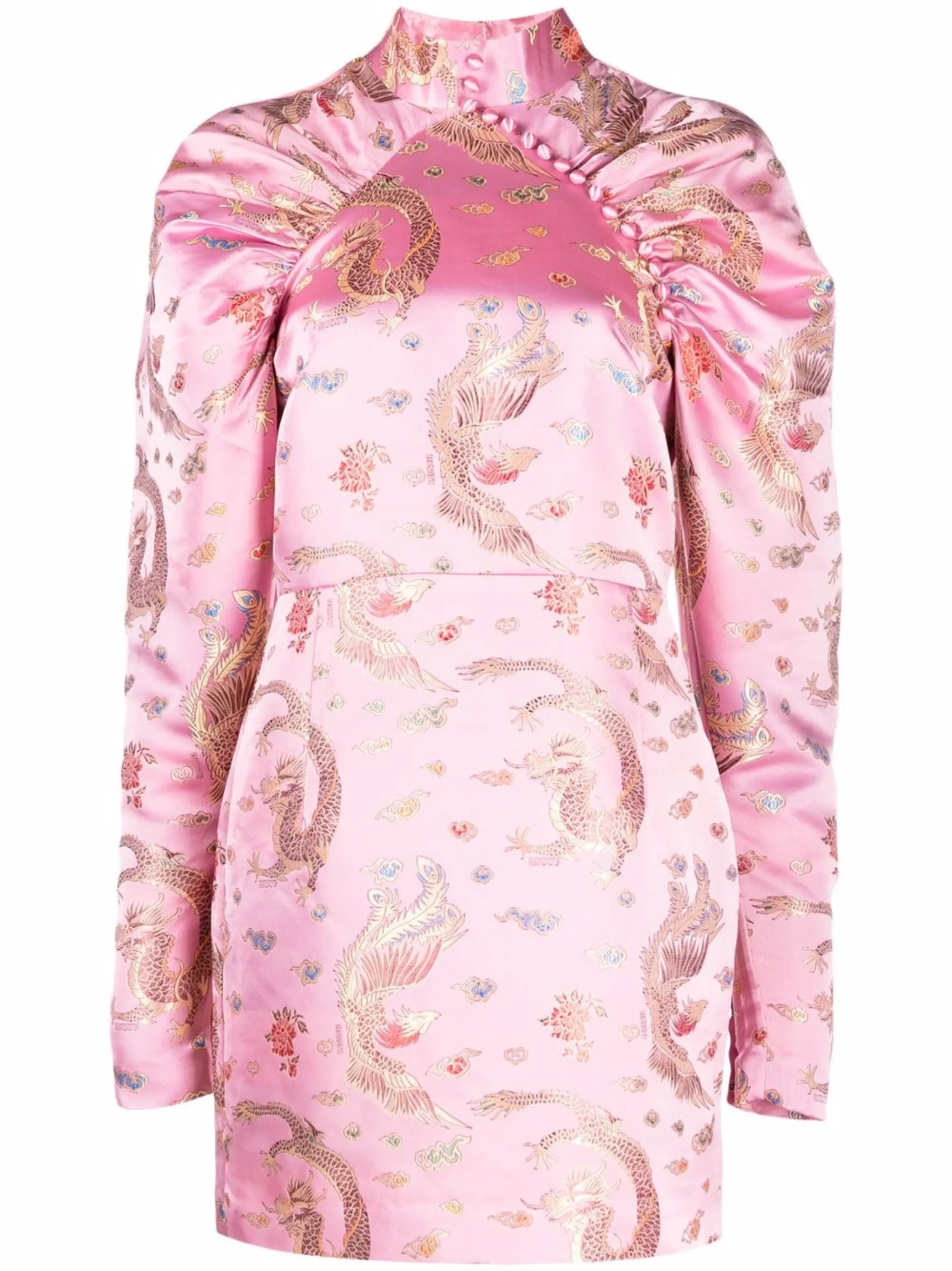 Kim puff-sleeve dress