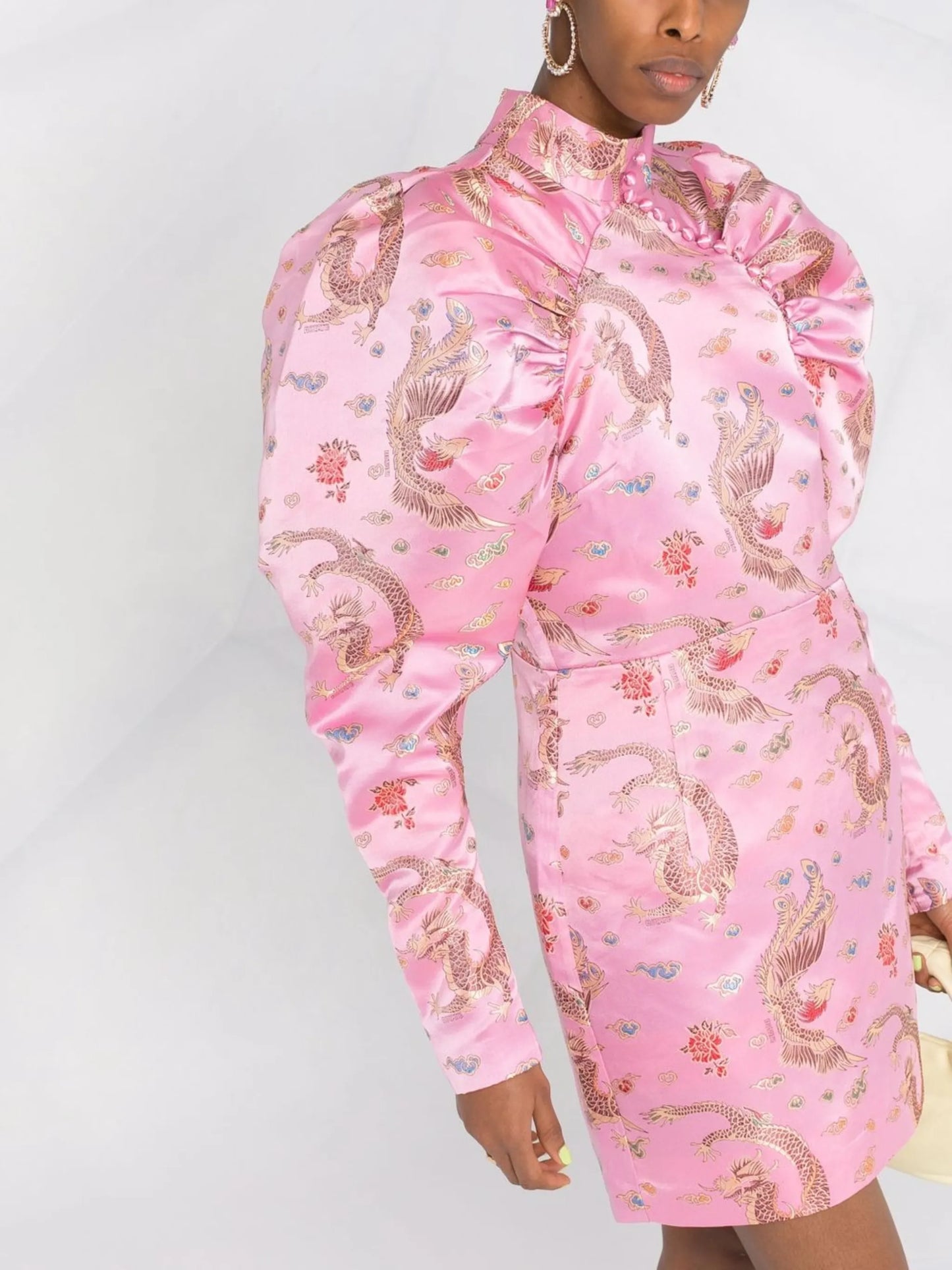 Kim puff-sleeve dress